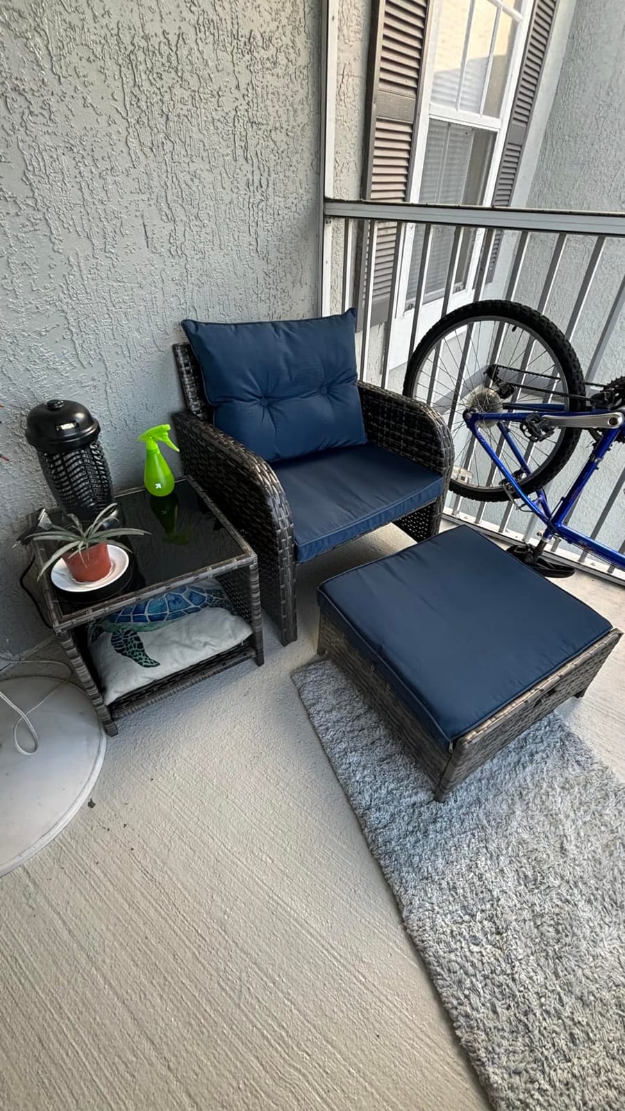 5 Pieces Wicker Outdoor Patio Chairs with Ottomans, All Weather PE Rattan Outdoor Conversation Set Bistro Patio Furniture Set with Hidden Ottoman for Porch Backyard Balcony, Grey customer photo 2