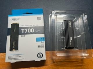 Crucial T700 PCIe Gen5 NVMe 2TB SSD with Heatsink, Up to 12,400MB/s, TLC NAND, Intel & Ryzen Compatible, for Hardcore Gaming & High-Speed Storage, Solid State Drive - CT2000T700SSD5 customer photo 1