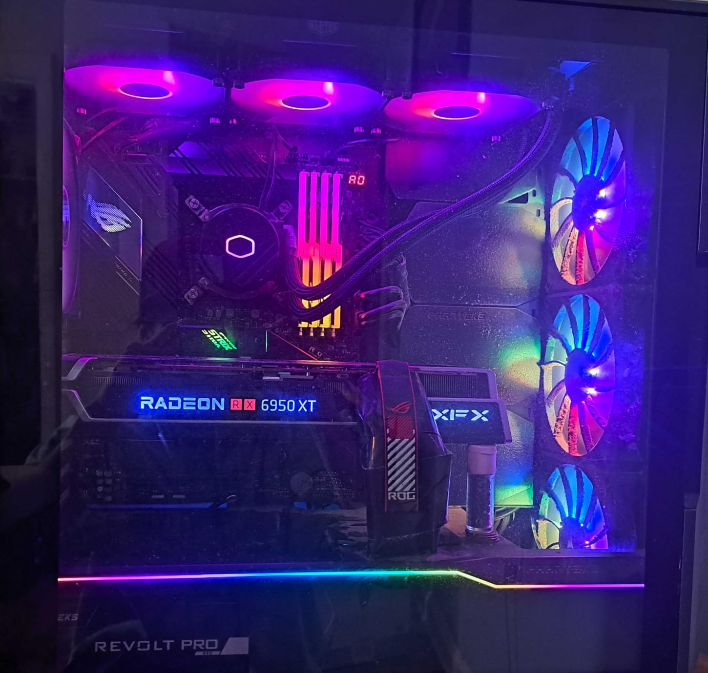Cooler Master 360L Core AIO CPU Liquid Cooler – 360mm Radiator, 3X ARGB PWM Fans, Patented Gen S Dual-Chamber Pump, Quiet Cooling & Easy Installation, AMD AM5/AM4 & Intel LGA 1851/1700, Black customer photo 1