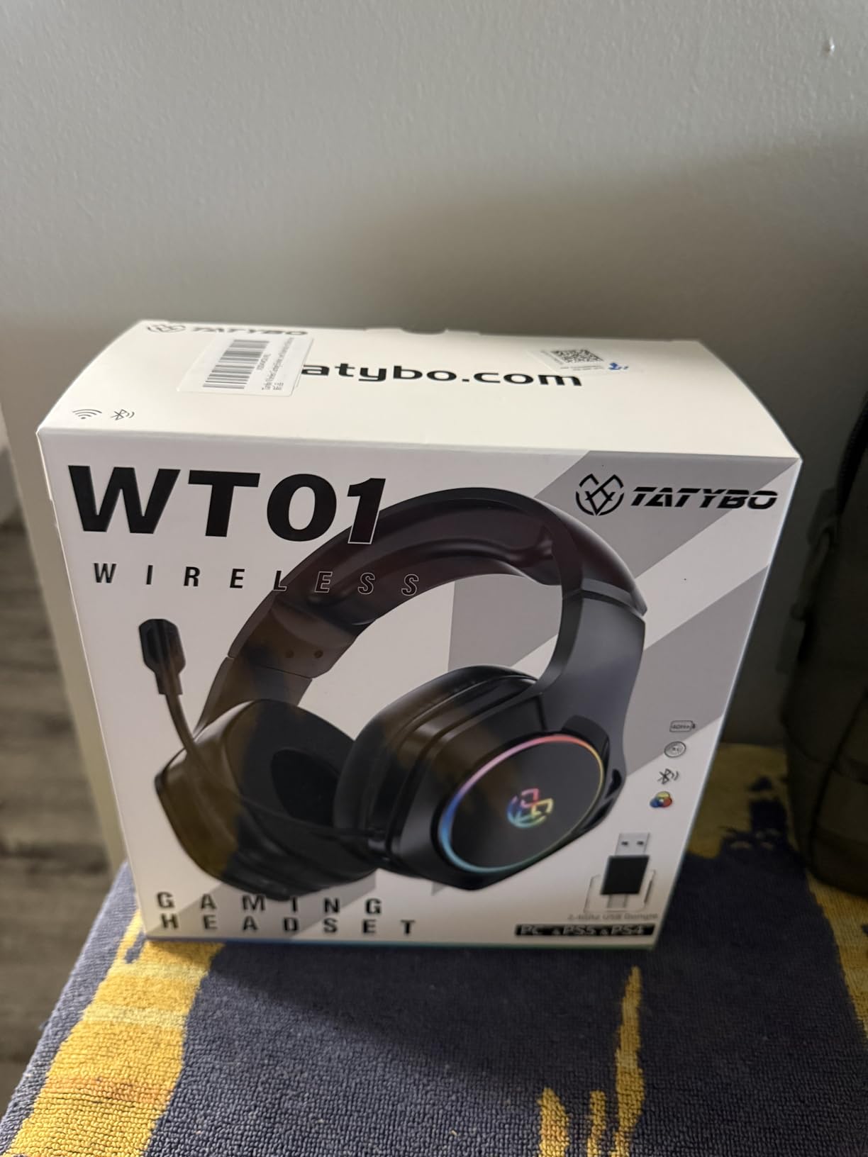 Tatybo Wireless Gaming Headset for PS5 PC, Dual Mode, Low Latency, Black customer photo 2