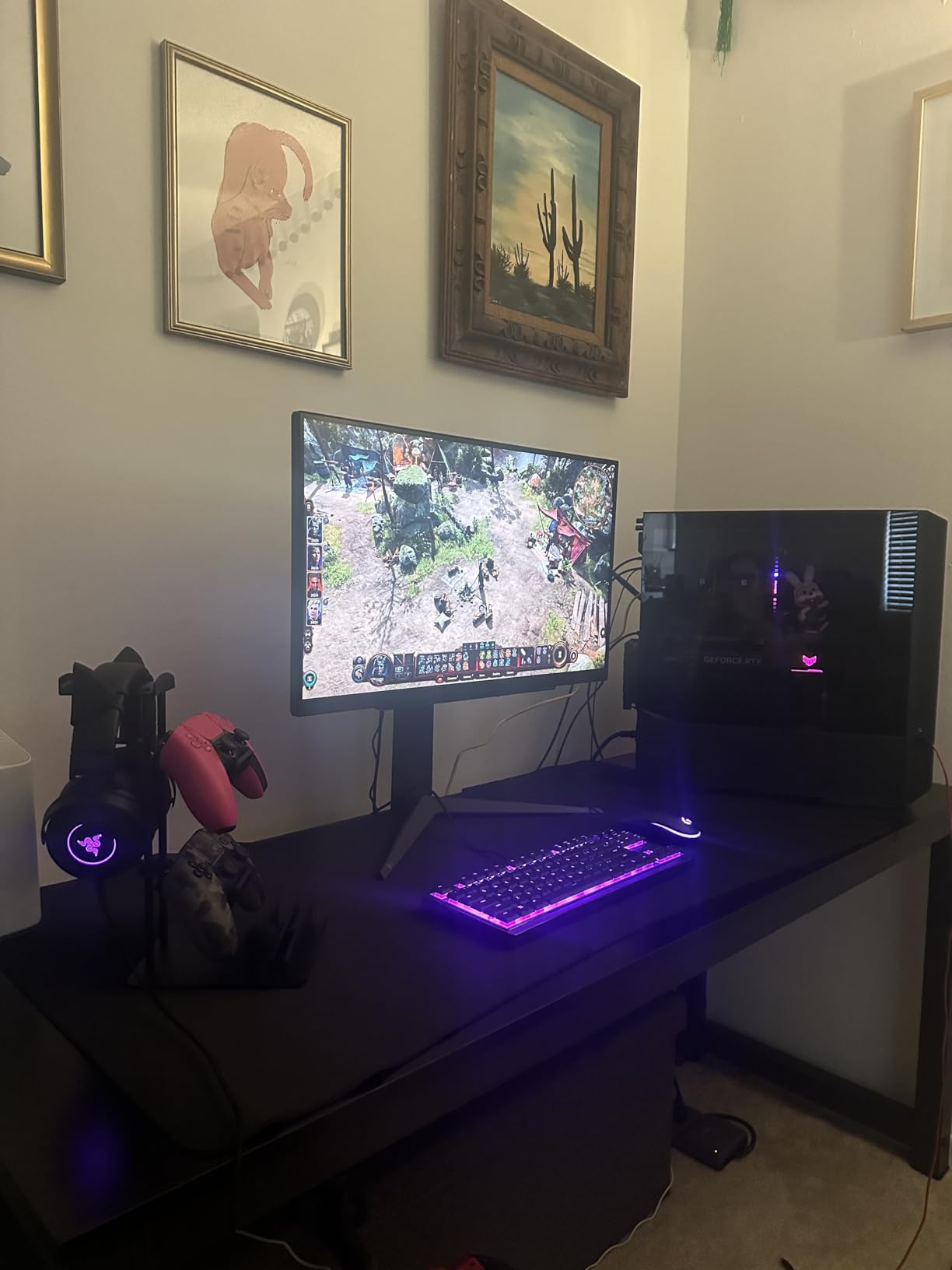 LG 27GR83Q-B 27-inch Ultragear QHD (2560x1440) IPS Gaming Monitor, 240Hz, 1ms, DisplayHDR 400, G-Sync AMD FreeSync Premium, HDMI 2.1 DisplayPort, 4-Pole HP Out DTS GP:X, Tilt/Height/Pivot Stand, Black customer photo 2