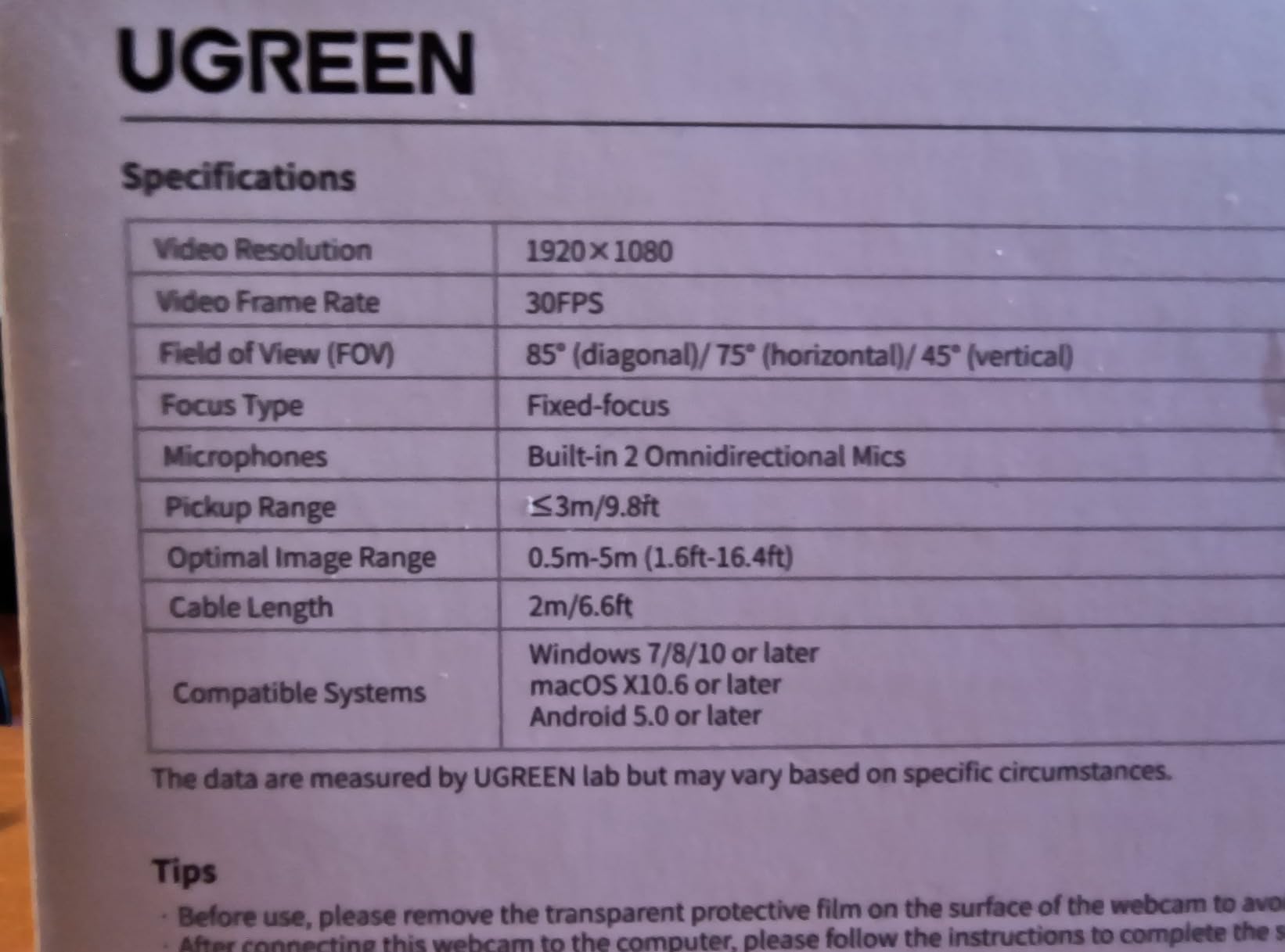 UGREEN Webcam for PC Ultra HD 1080P Computer Webcam with Microphone customer photo 2