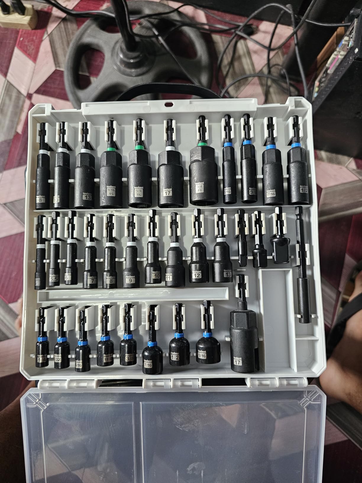 toolant Magnetic Nut Driver Set, 34-Piece, Deep nut drivers, impact socket adapters, wing nut driver, magnetic retention, organized storage case customer photo 2