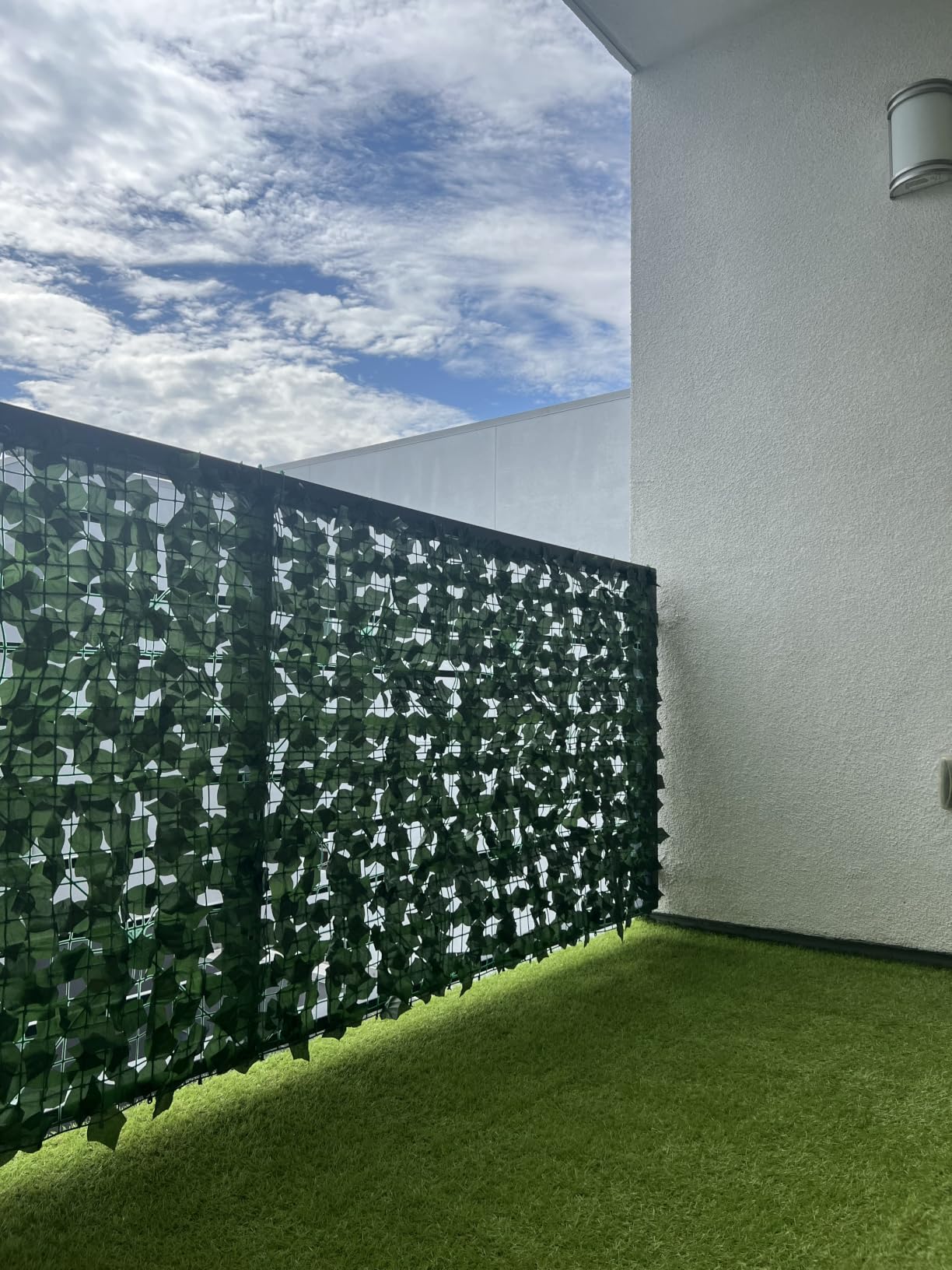 ODTORY Artificial Ivy Privacy Screen Fence Panel, Green 40 X 120 in | UV-Anti Faux Greenery Backdrop, Fake Vine Leaf Hedges Background, Patio/Balcony/Garden/Backyard, Indoor Outdoor Green Decor customer photo 1