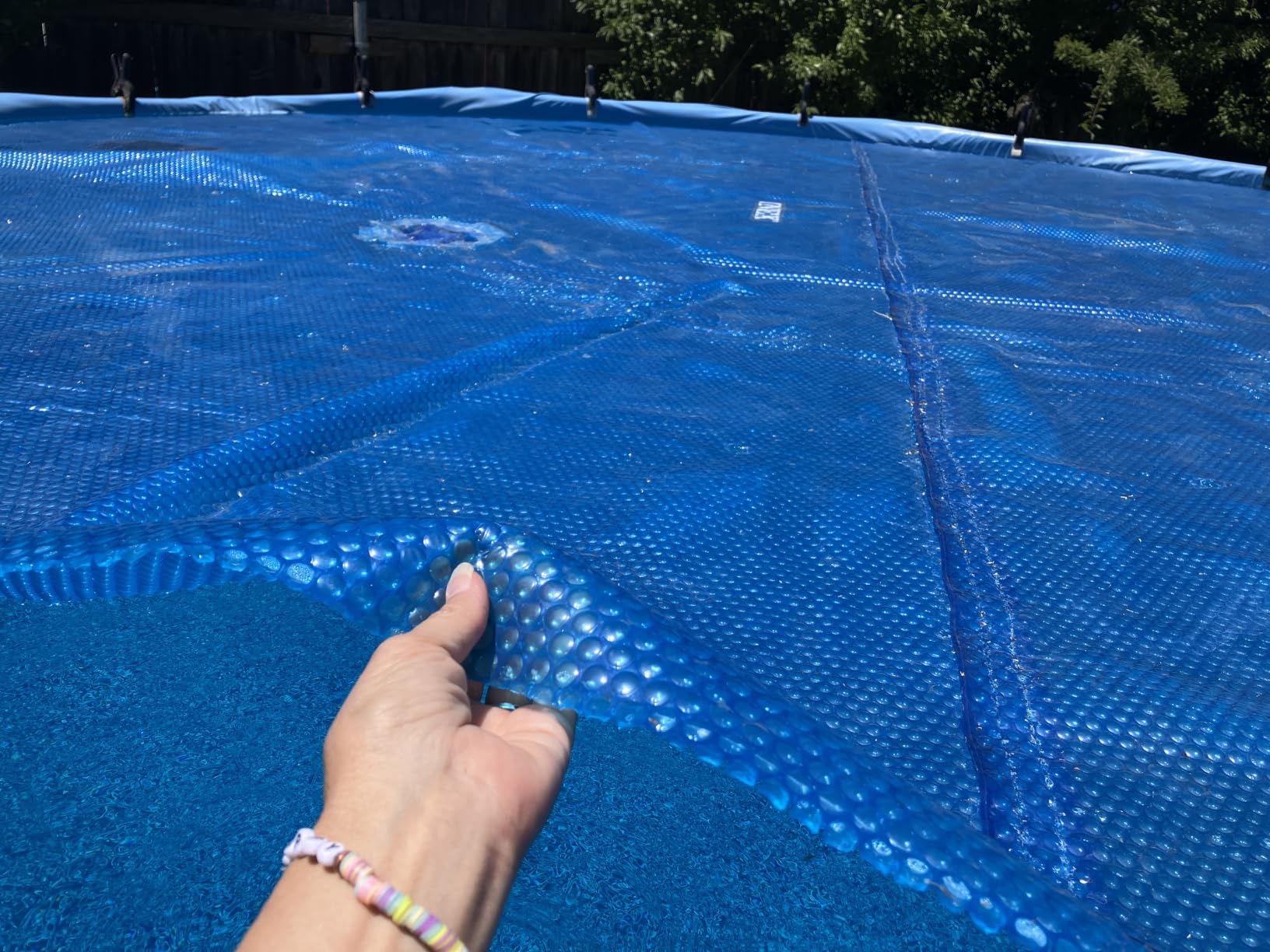In The Swim 18' Standard Blue Round Solar Pool Cover 8 Mil customer photo 2