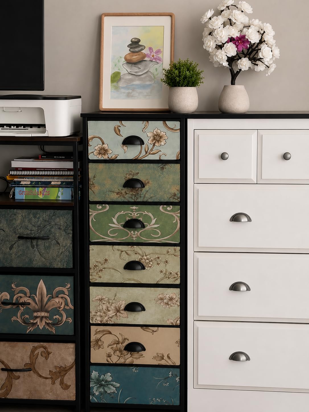 Furnulem Tall 6 Drawers Dresser for Bedroom, Vintage Storage Organizer Unit customer photo 2