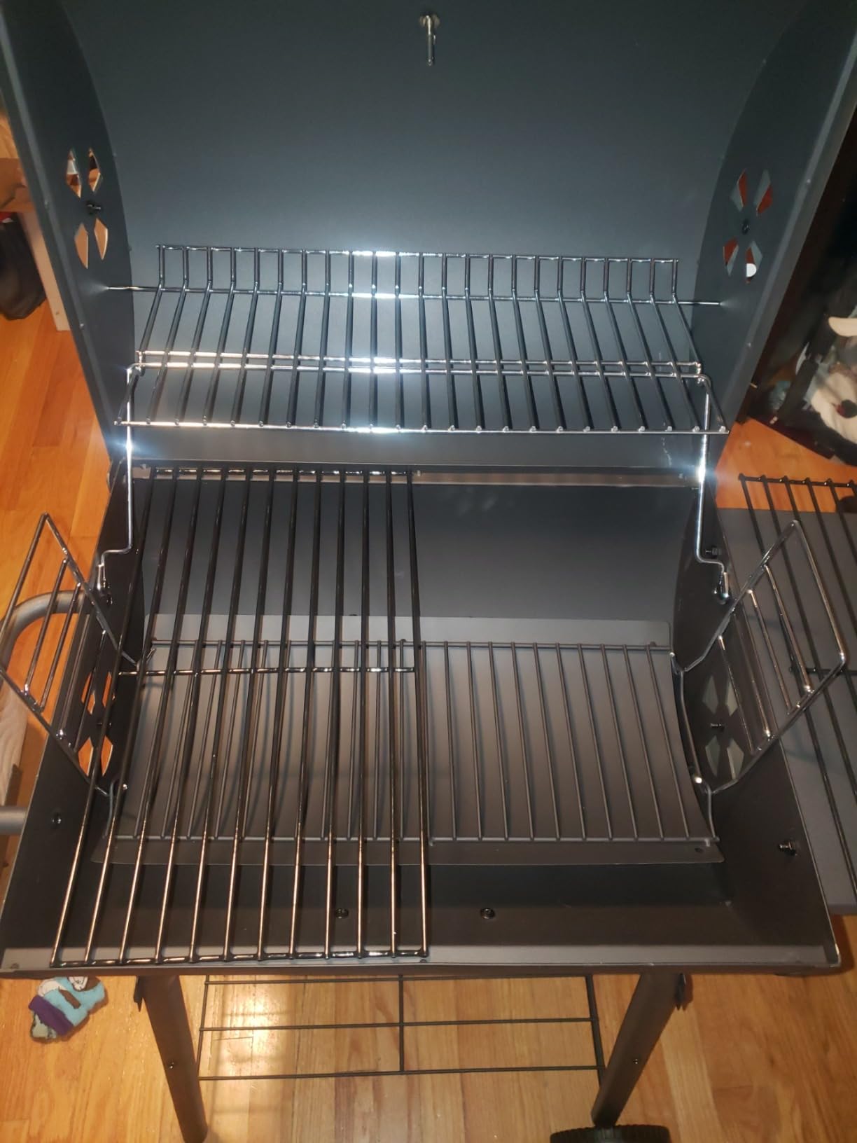 Charcoal Grill with Side Table,Barrel BBQ Grill 500 Sq In Cooking Area customer photo 1
