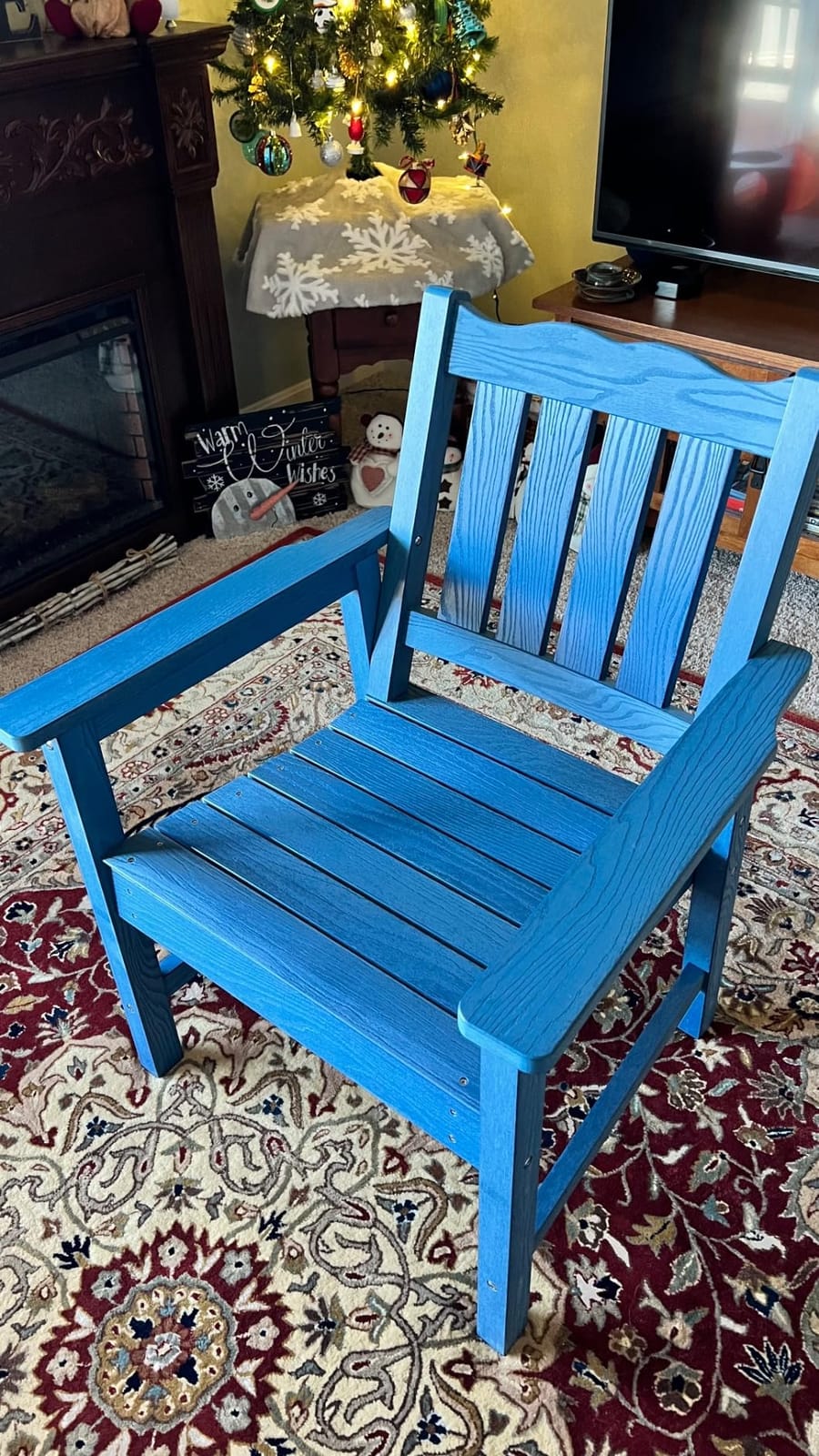 Stoog All-Weather Patio Chairs Set of 2, Heavy Duty Outdoor Chairs with 400 lbs Weight Capacity, Garden Chair for Backyard, Deck, Lawn & Porch, Blue customer photo 1