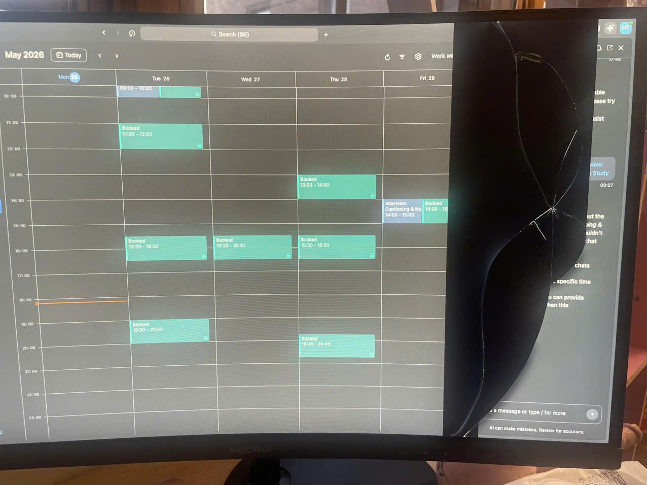 KOORUI 32 Inch Curved Gaming Monitor, QHD 2560×1440p 170Hz 1ms 1500R customer photo 2