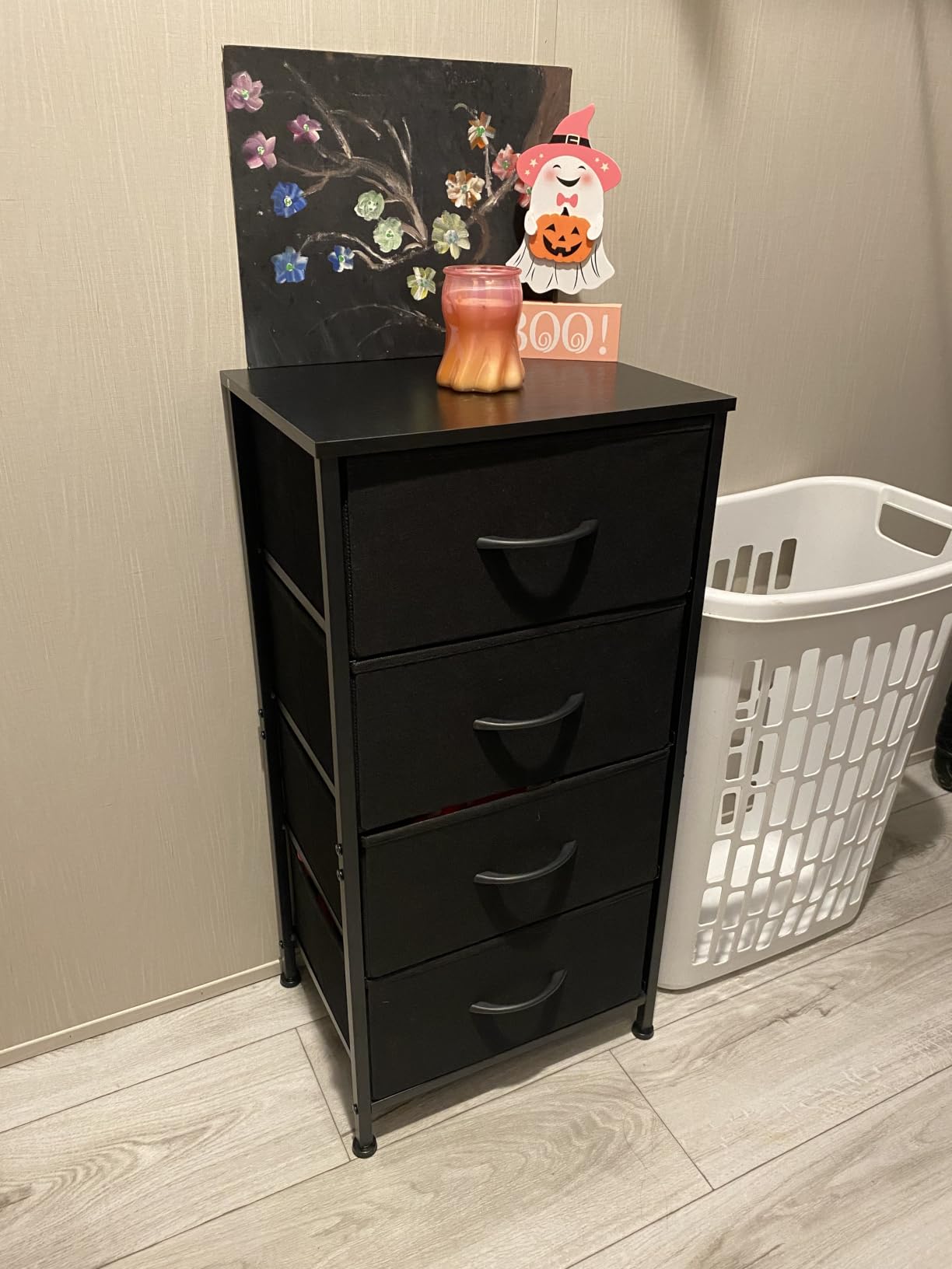 AODK Small Dresser for Bedroom with 4 Storage Drawers, Black customer photo 1
