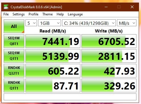 Lexar 1TB NM790 NVMe SSD w/Heatsink, 7400/6500 MB/s, M.2 2280, PCIe Gen 4x4 customer photo 2