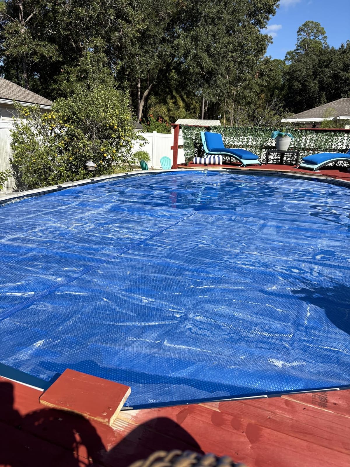 BigXwell Solar Pool Cover, 12Mil Round 18 Foot Solar Blanket for Above-Ground and In-Ground Pools, Swimming Pool, Blue 1200Series (Round 18 FT) customer photo 1