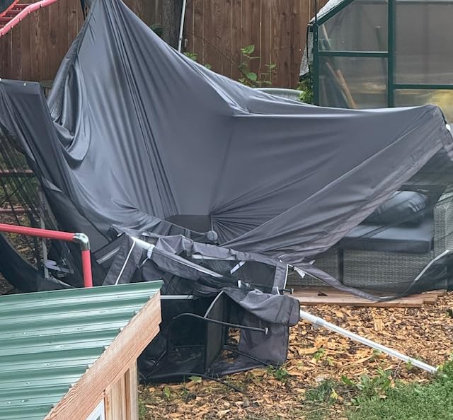 COBIZI 10x10 Heavy Duty Pop Up Canopy with 4 Mosquito Net Sidewalls, Khaki customer photo 2