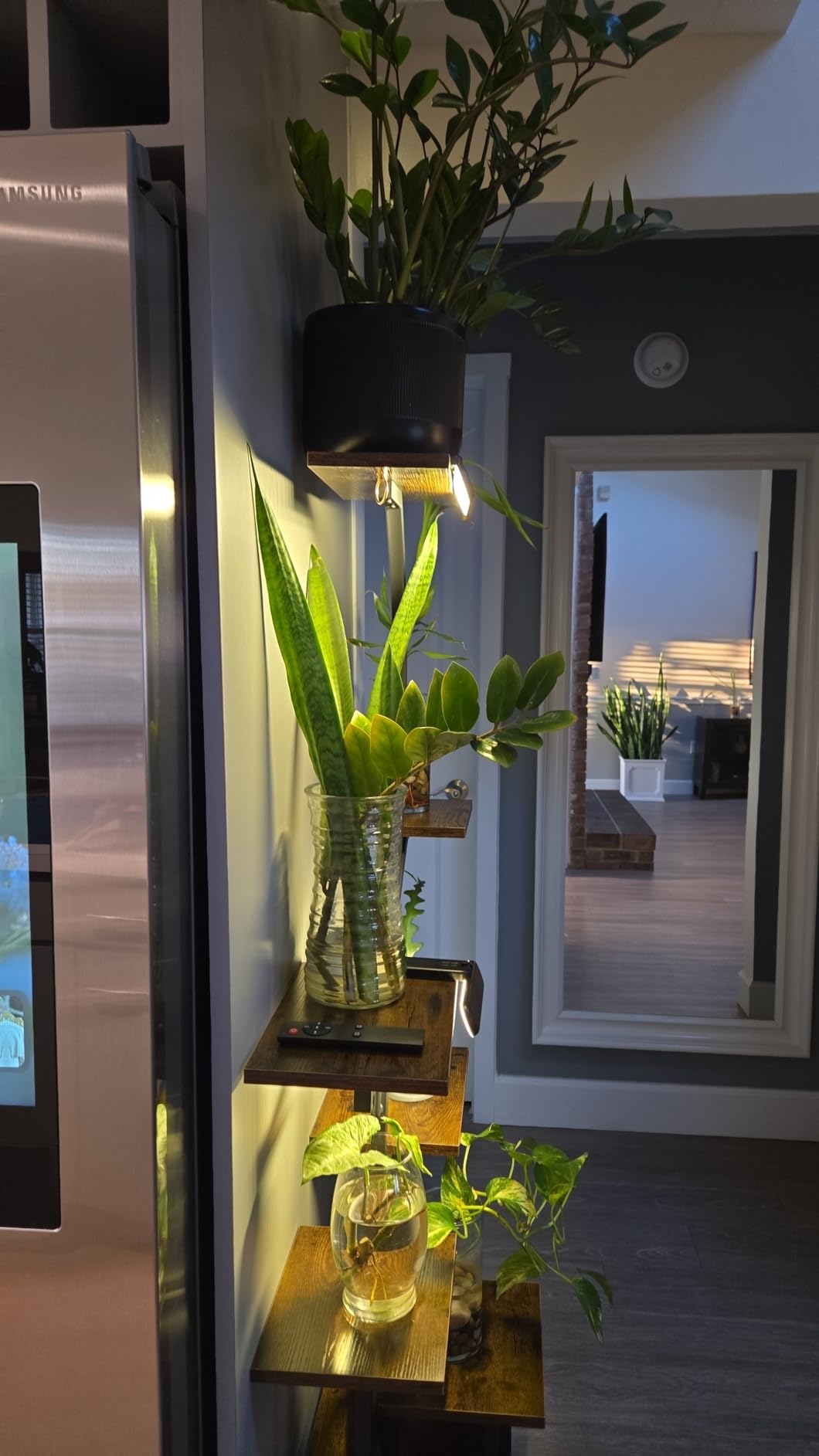 BACEKOLL Plant Stand Indoor with Grow Light, 8 Tier Corner Plant Shelf Tall customer photo 2