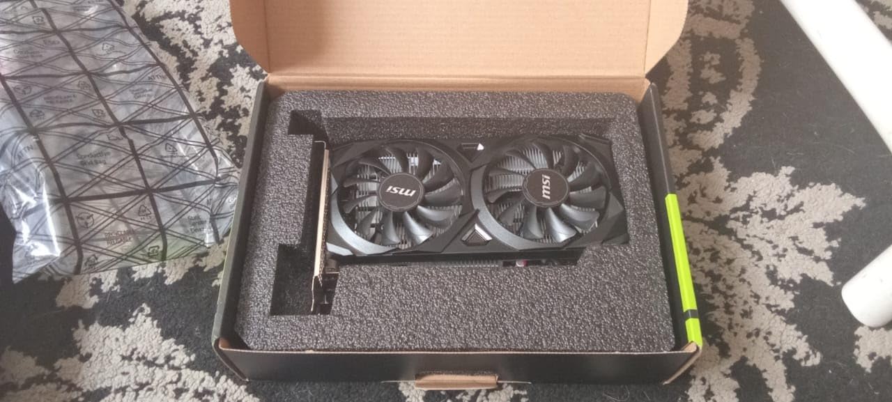 msi Gaming RTX 3050 Ventus 2X 6G OC Graphics Card (NVIDIA RTX 3050, 96-Bit, Boost Clock: 1492 MHz, 6GB GDDR6 14 Gbps, HDMI/DP, Ampere Architecture) customer photo 1