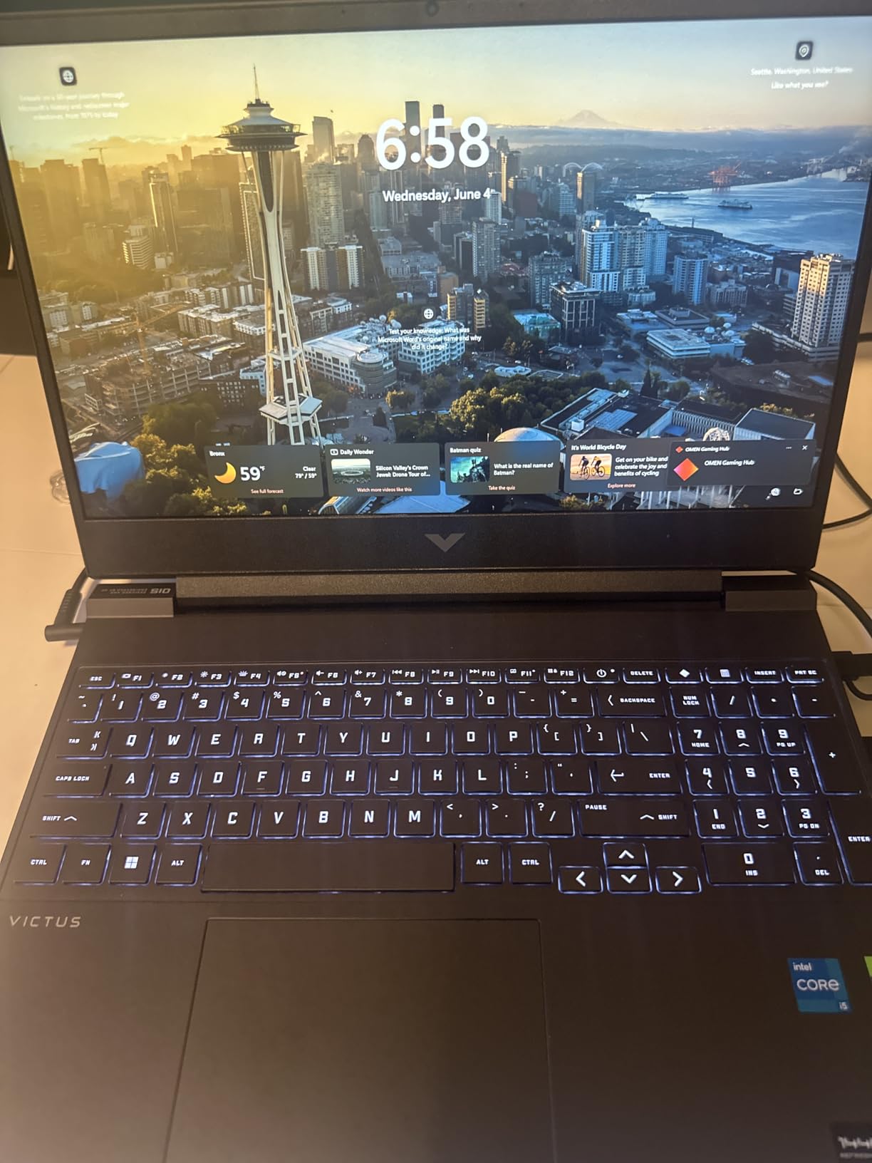HP Victus 15.6 inch Laptop, FHD 144Hz Display, Intel Core i5-12450H, 8 GB RAM, 512 GB SSD, NVIDIA GeForce RTX 2050 GPU (4 GB Dedicated), Windows 11 Home, 15-fa1029nr (2024) customer photo 2