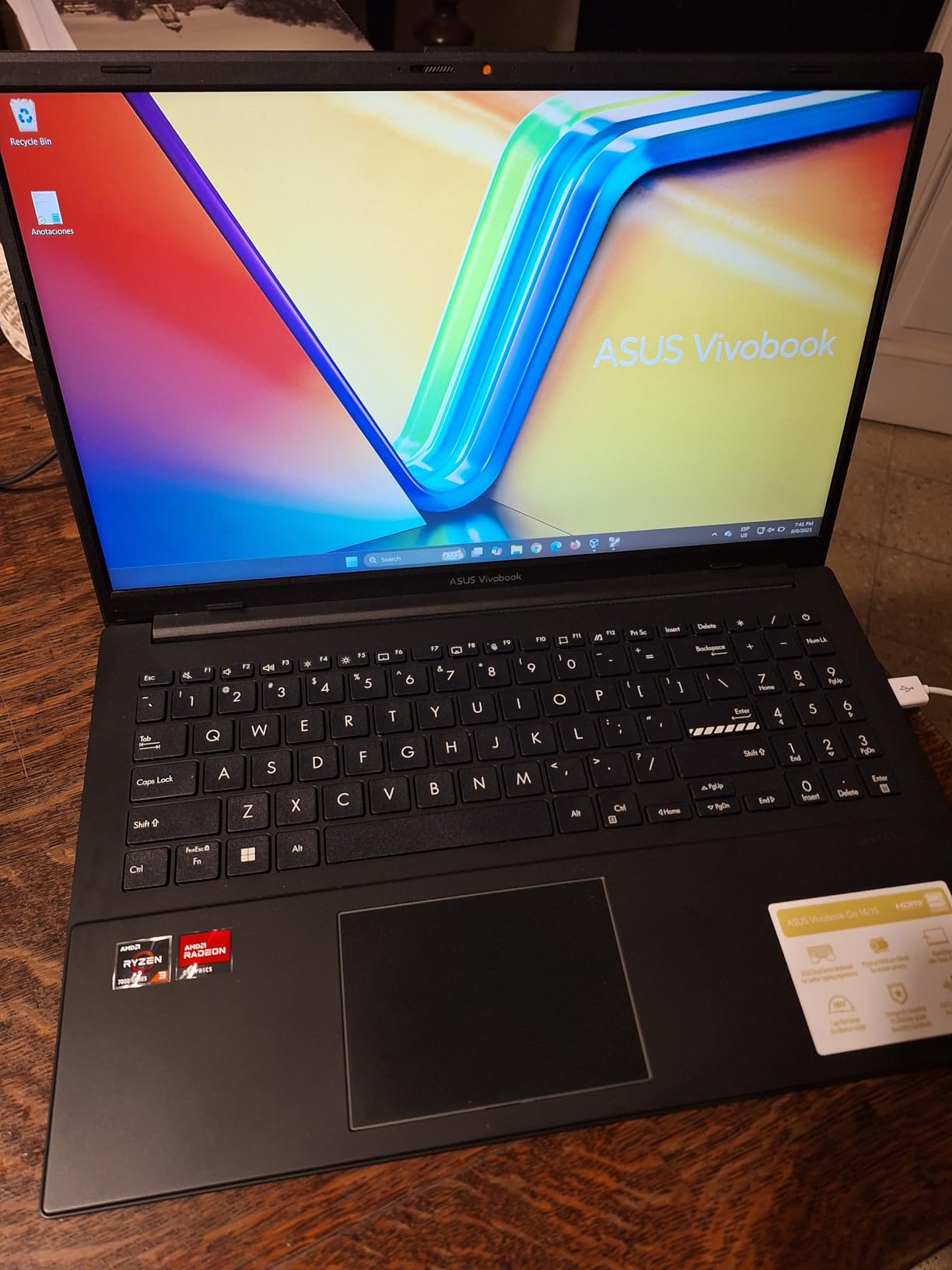 ASUS Vivobook Go 15.6” FHD Slim Laptop, AMD Ryzen 3 7320U Quad Core Processor, 8GB DDR5 RAM, 128GB SSD, Windows 11 Home, Fast Charging, Webcam Sheild, Military Grade Durability, Black, E1504FA-AS33 customer photo 1