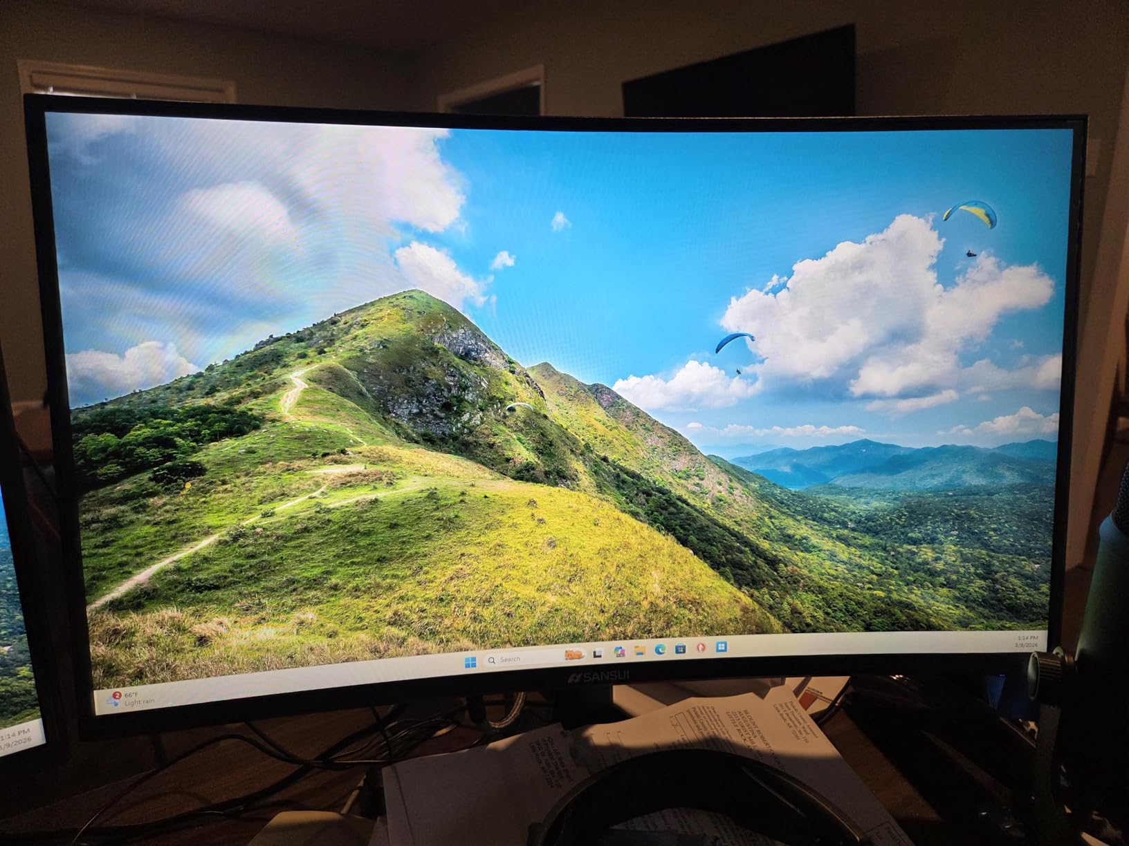 SANSUI 32-Inch Curved Gaming Monitor WQHD 2560 x 1440 180Hz Curved 1500R customer photo 1