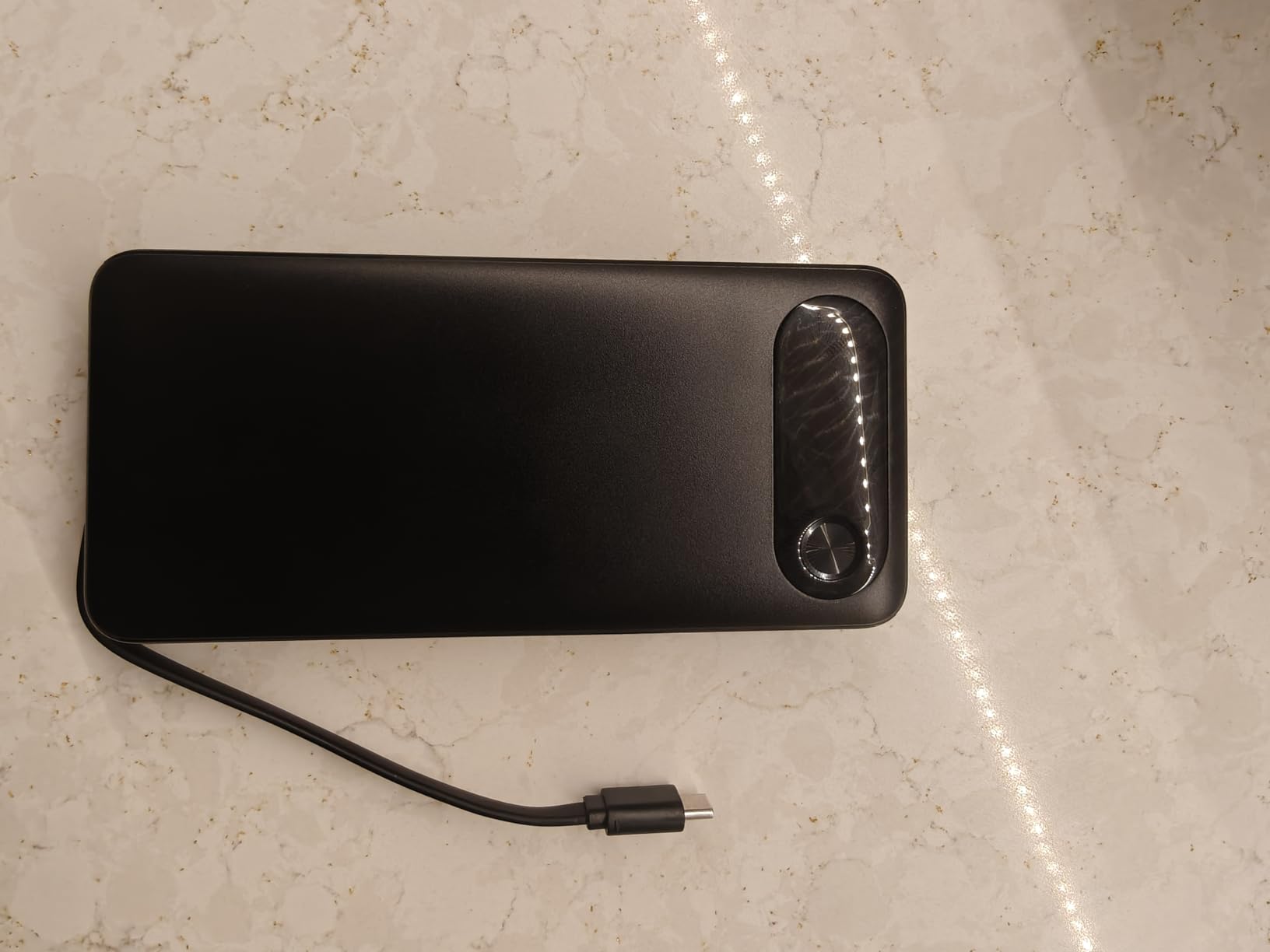 Anker Power Bank, 20,000mAh Travel Essential, Built-in USB-C Cable(Black) customer photo 1