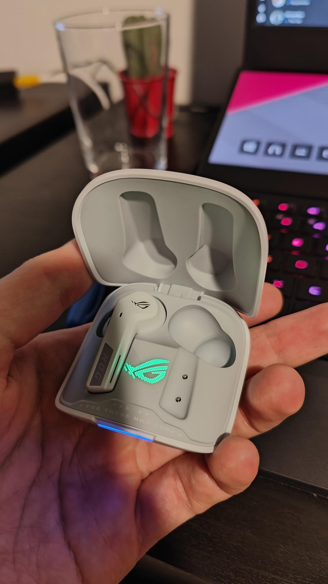ASUS ROG Cetra True Wireless SpeedNova Gaming Earbuds – Dual-Mode (BT, 2.4GHz), Dirac Opteo, Bone-Conduction AI Mic, Adaptive ANC, 46Hr Battery, for PC, PS5, PS4, Switch, Mobile, ROG Ally/X - Black customer photo 2