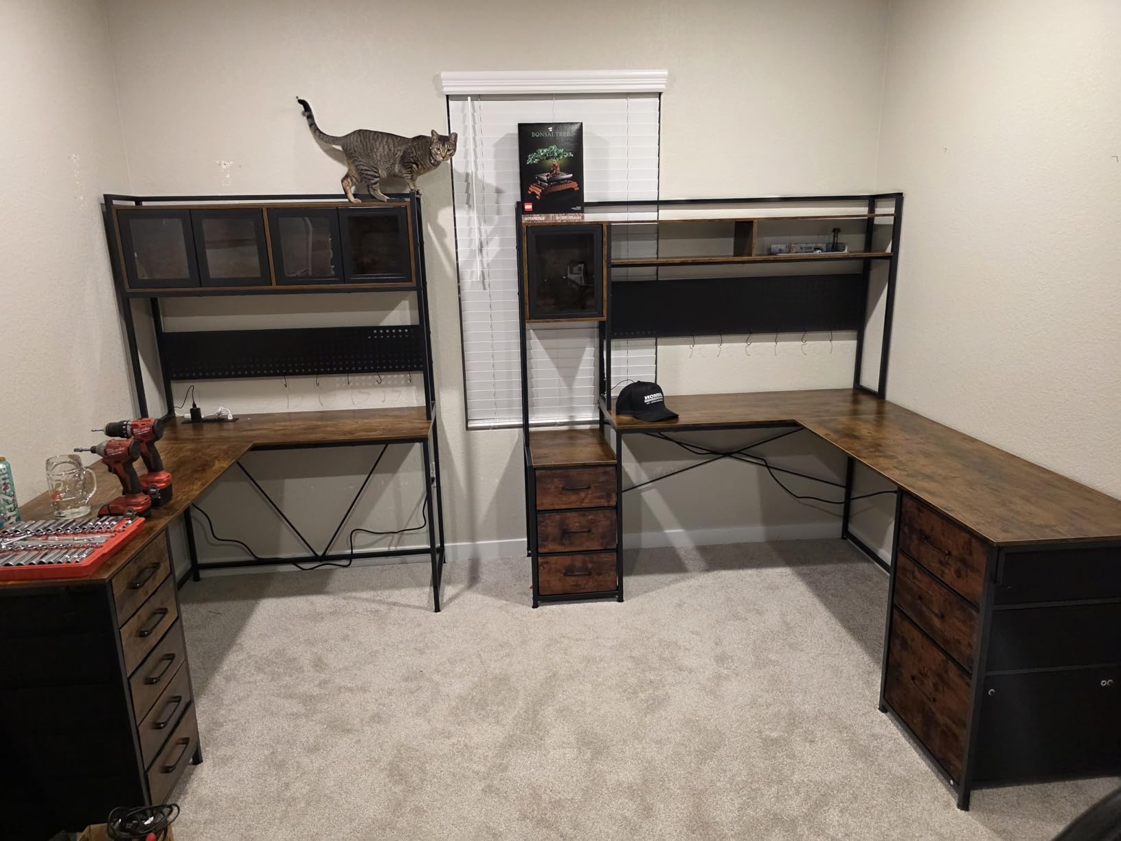 SEDETA L Shaped Gaming Corner Desk with Drawers, Hutch and Storage Shelves customer photo 1