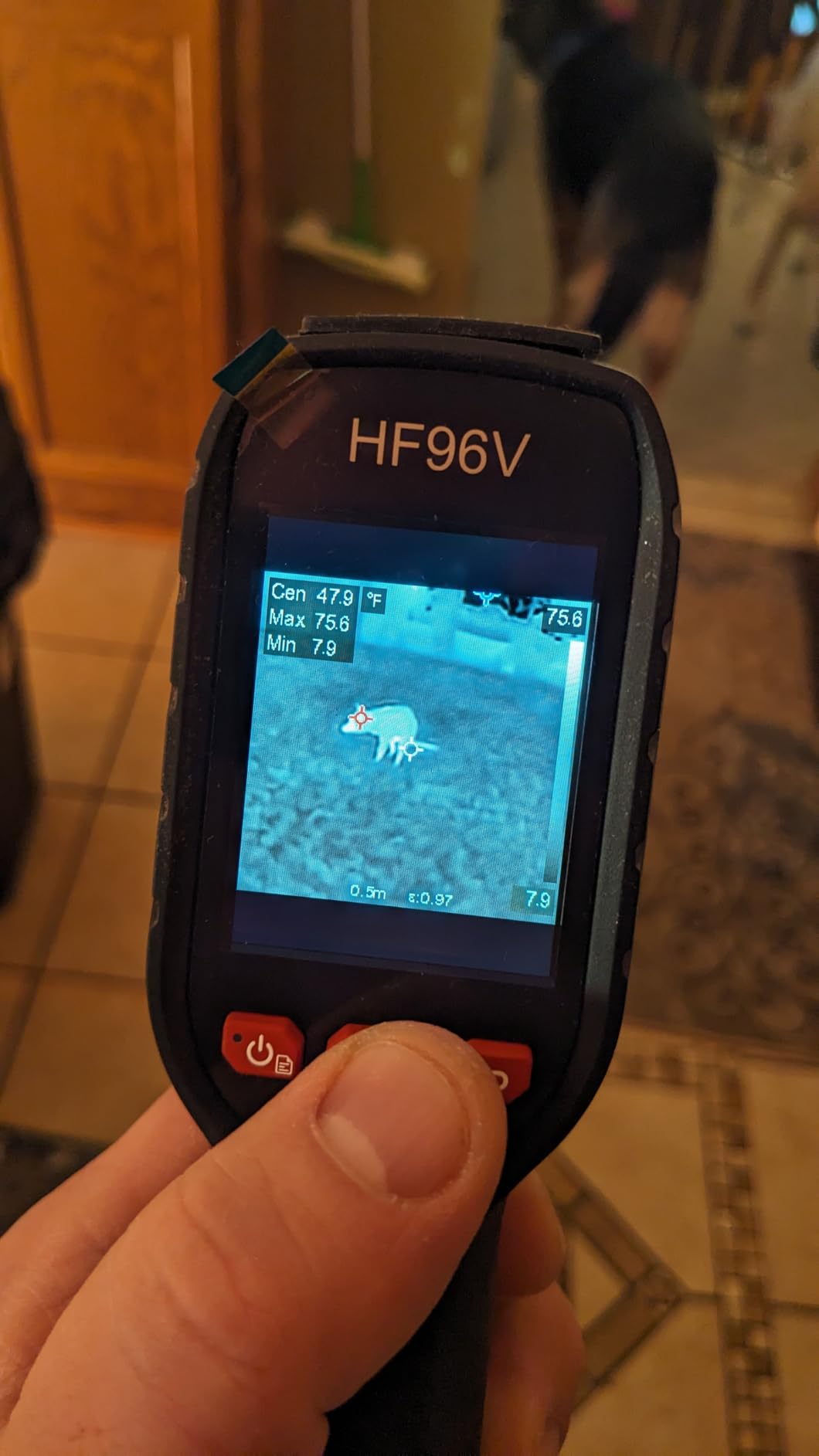HF96V Thermal Camera with Visual Camera & Laser Pointer, Intelligent Scene Detection, 240 * 240 Super Resolution Thermal Imaging Camera,25 Hz, 50° FOV, -4°F to 1022°F, IP54 Infrared Camera customer photo 1