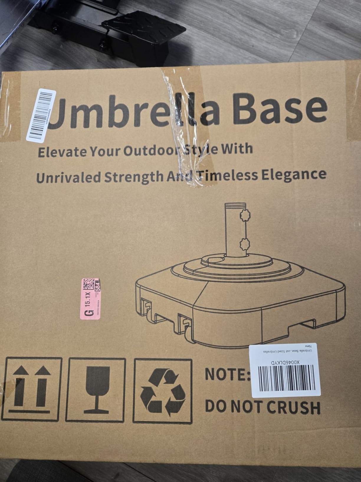 QZER Umbrella Base with Wheels, Umbrella Stand Heavy Duty 100lb Windproof customer photo 2