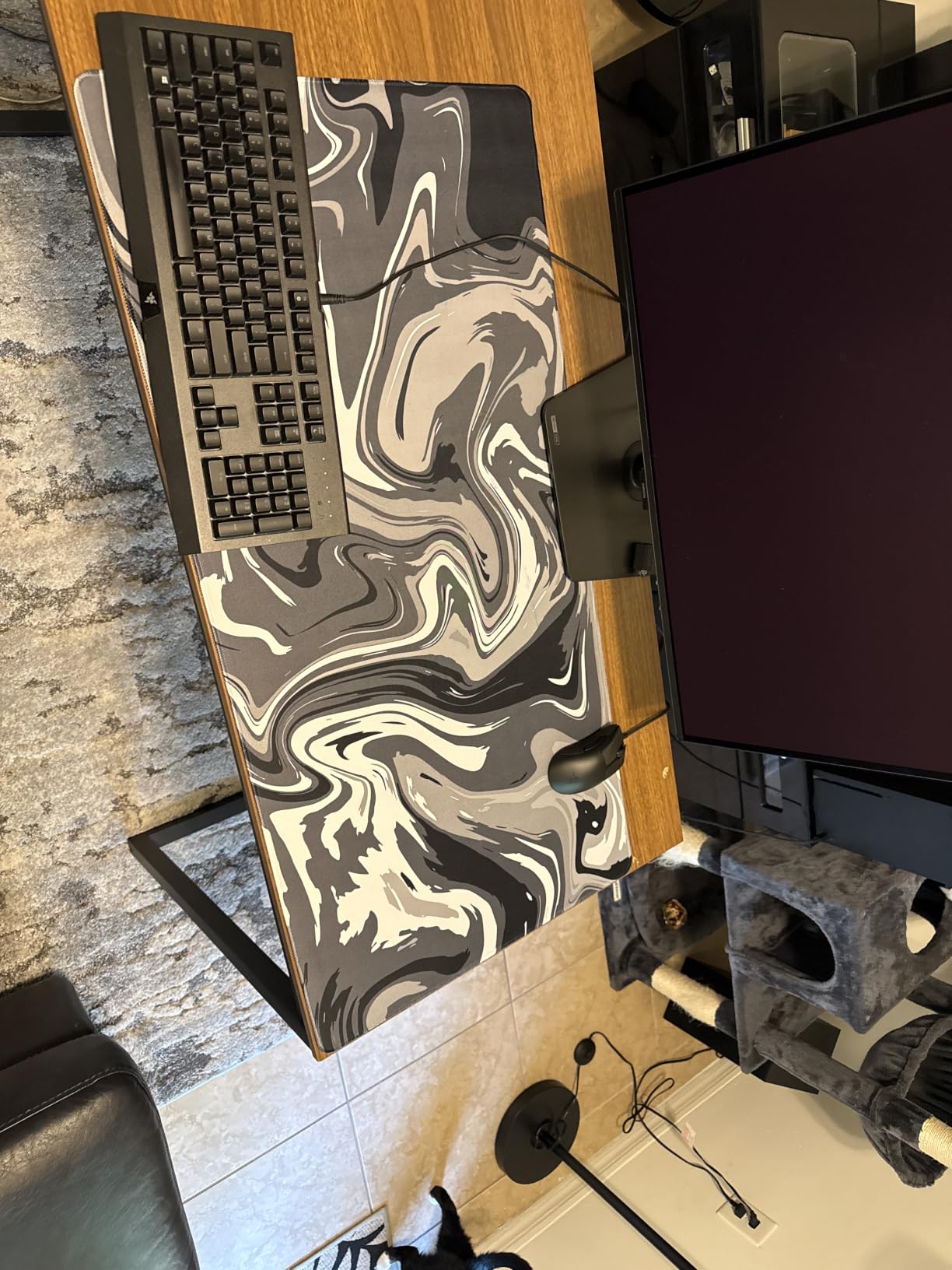 Rcege Large Gaming Mouse Pad Extended Desk Mat with Non Slip Stitched Edge customer photo 2