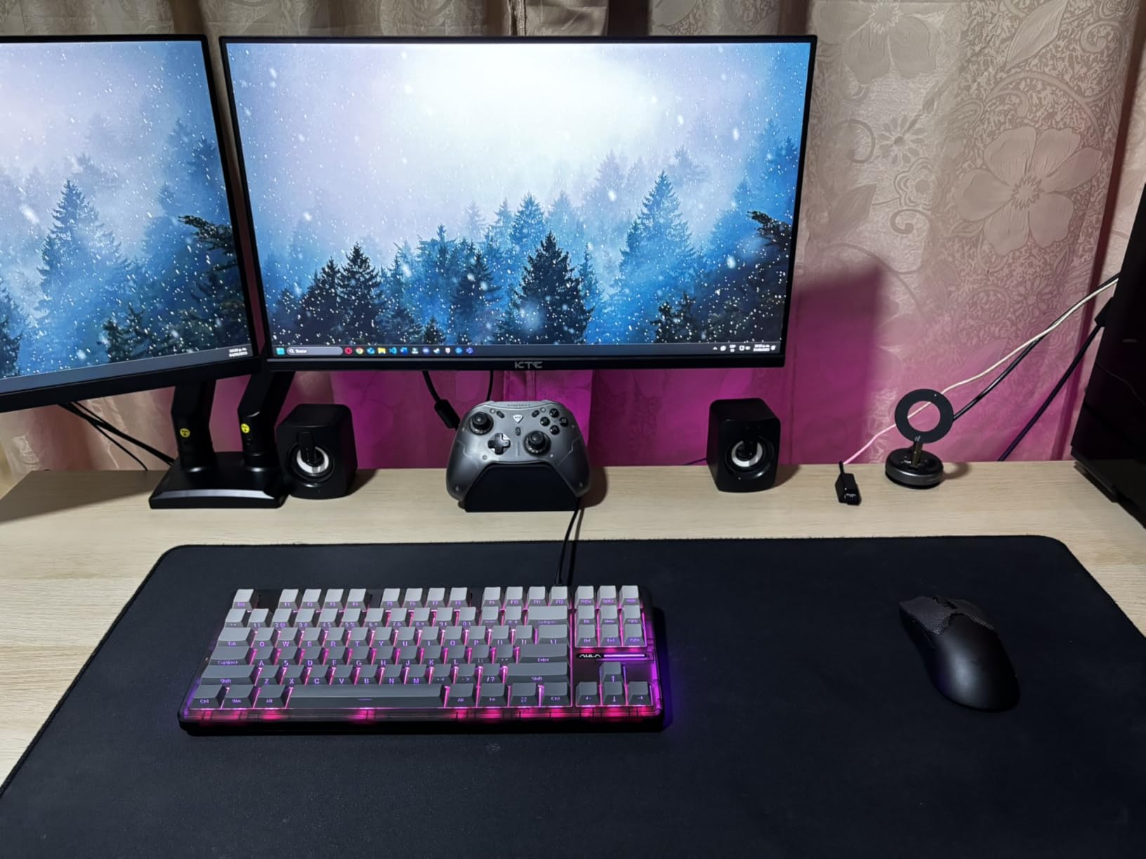 AULA F87 Pro Wireless Mechanical Keyboard, Tri-Mode BT5.0/2.4GHz/USB-C Hot Swappable Custom Keyboard, Pre-lubed Switches, Side Printed PBT Keycaps, 75% TKL RGB Backlit Gaming Keyboards customer photo 1