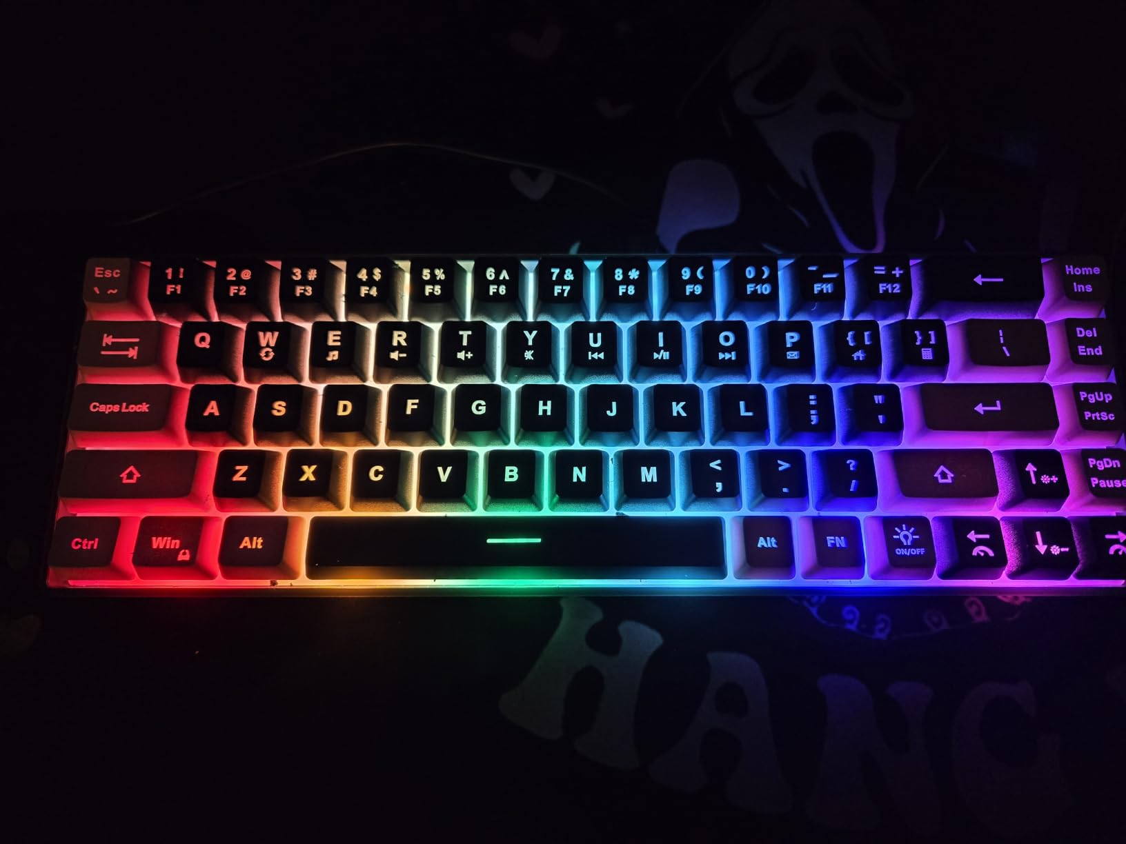 GEODMAER 65% Gaming Keyboard, Wired Backlit Mini Keyboard, Ultra-Compact Anti-Ghosting No-Conflict 68 Keys Membrane Gaming Wired Keyboard for PC Laptop Windows Gamer customer photo 2