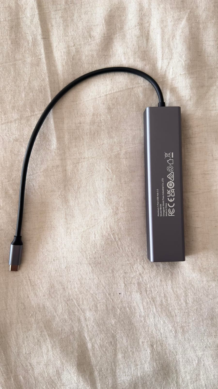 4Ft 7-Port USB 3.0 Hub for Desktop - Aluminium USB Extender Hub 5Gbps, USB Multiport Adapter, USB Splitter, USB Hub Long Cable for Desktop, PC, Flash Drive, Mobile HDD, Windows/XPS, 1.2m customer photo 1