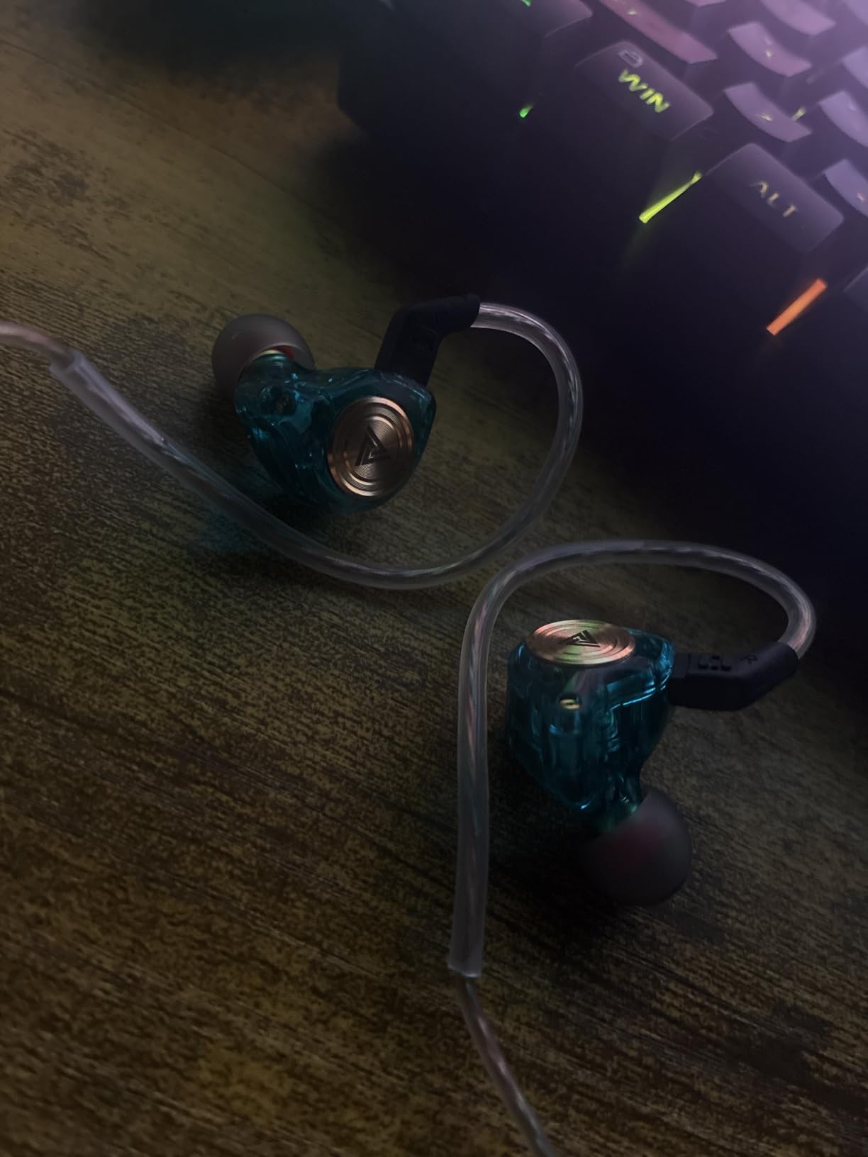 Wired Gaming Earbuds, Ak3file in Ear Monitors, Deep Bass Sound Wired Earbuds, HiFi in Ear Headphones with 1DD 10mm Dynamic Driver, IEM for Music Gaming Video Calling (Purple) customer photo 1