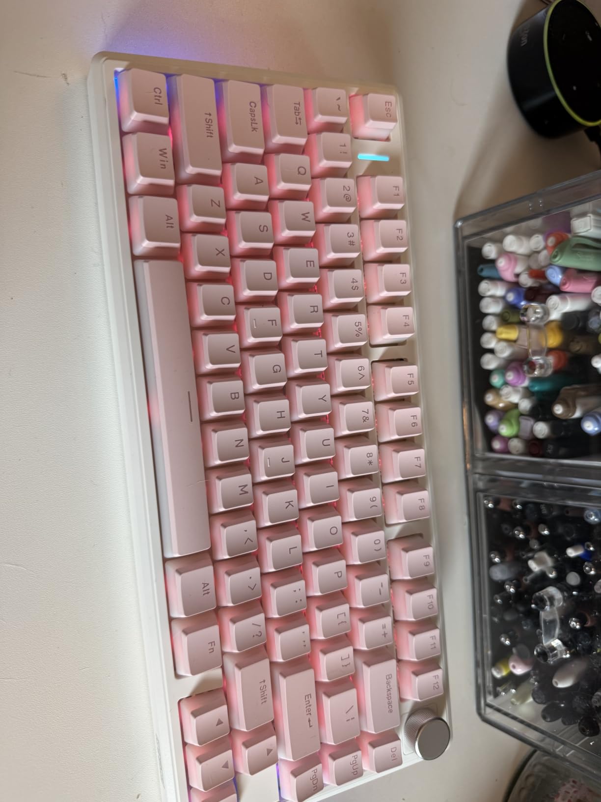 Womier Shine Through PBT Keycaps, Pudding White Keyboard Keycaps | OEM Profile Custom Keycaps 75 Percent 129-key Set for 60% 65% 75% 100% Cherry Gateron MX Mechanical Keyboard-White customer photo 2