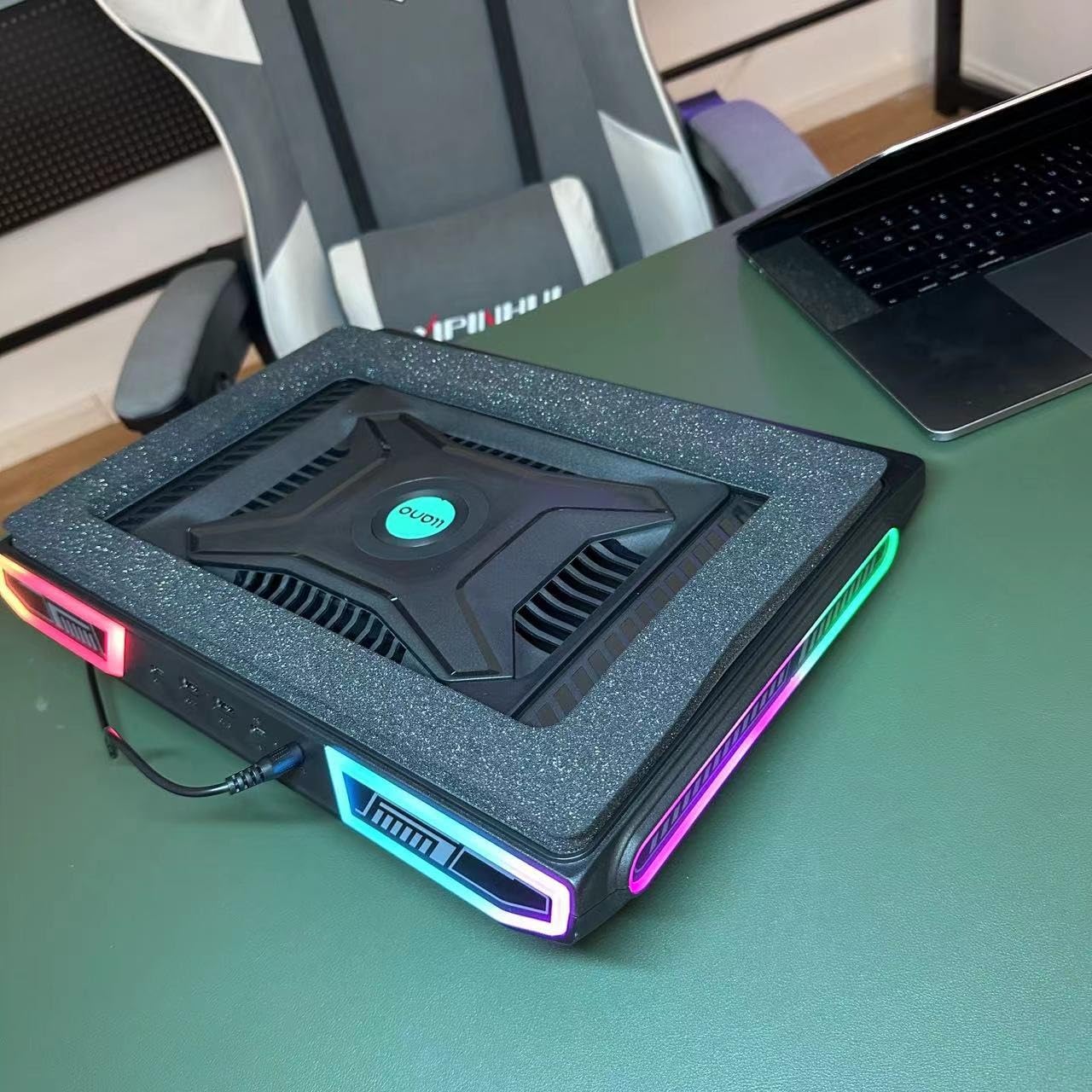 llano V10 Gaming Laptop Cooling Pad, RGB Laptop Cooler Stand Laptop Fan customer photo 1