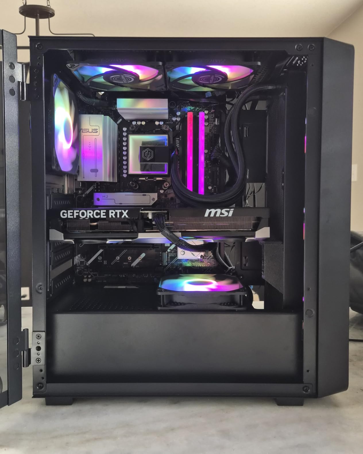 DARKROCK EC2 ATX Mid Tower Gaming Computer PC Case, Type-C Ready | Supports 50 Series Graphics Cards, Tempered Glass Side Panel, up to 8 x 120mm Fans & 360mm Radiator, 1 x Pre-Installed Fan customer photo 2