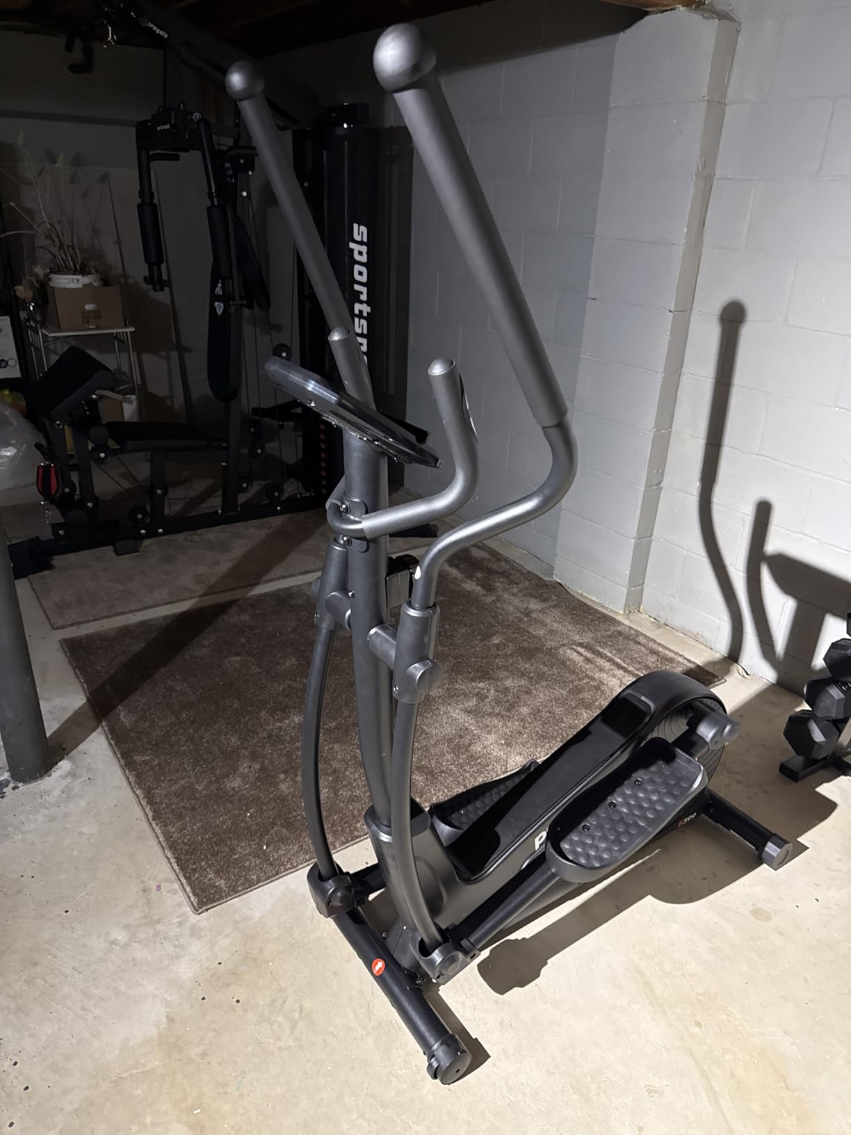 pooboo Elliptical Machine, Elliptical Exercise Machine with 16-Level Resistance & Quiet Magnetic Driving System, Elliptical Machine for Home with LCD Monitor, 15-17IN Stride, 350LBS Weight Capacity customer photo 1