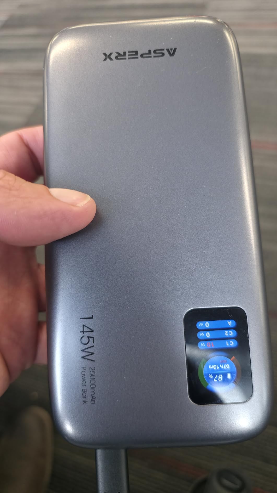AsperX Laptop Power Bank, 25,000mAh 140W PD 3.1 Fast Charging USB C customer photo 2