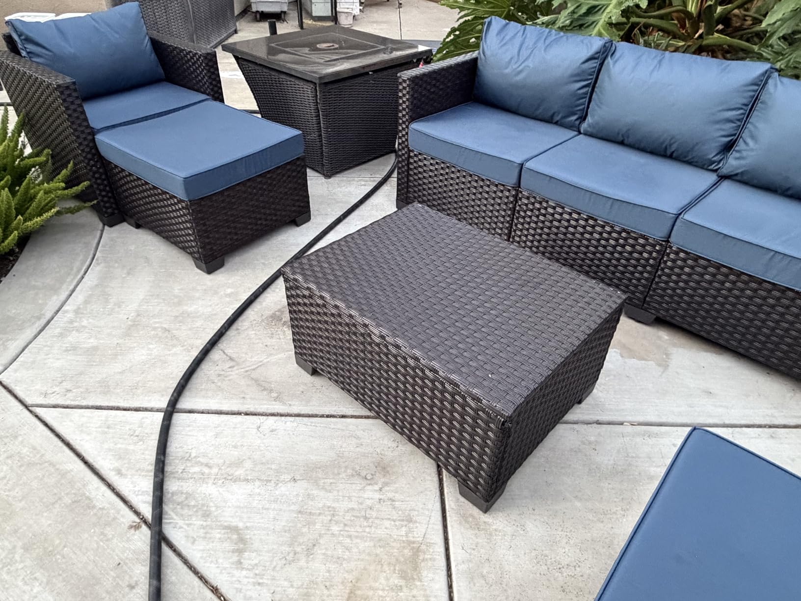 Rattan Star 6 Pieces Patio Outdoor Furniture Outdoor Conversation Sets Wicker Sofa Set with Outdoor Couch Patio Chairs Storage Coffee Table Khaki Cushions Waterproof Covers customer photo 2