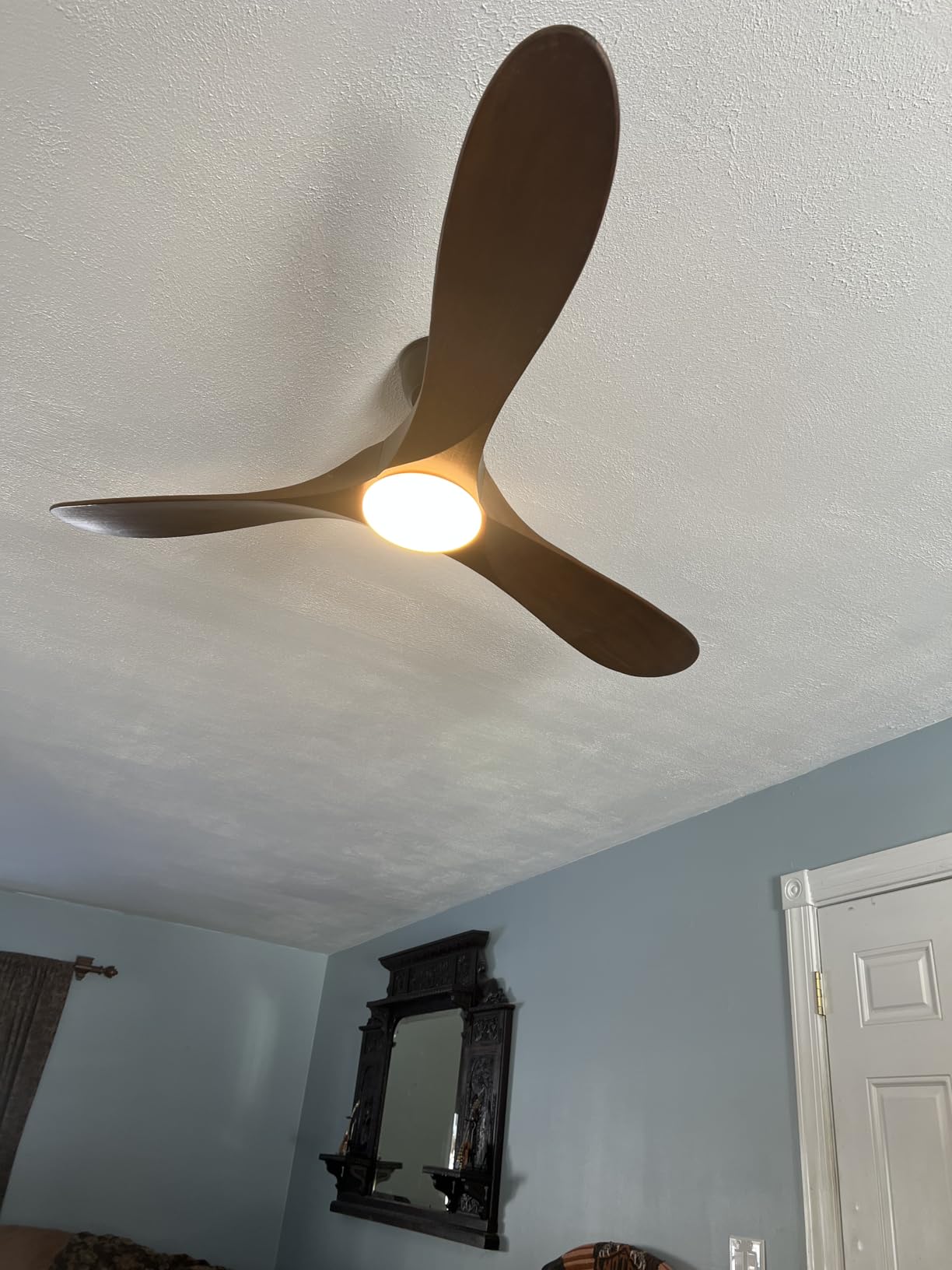 Haipeel 52 Inch Outdoor Ceiling Fan with Light and Remote, Solid Wood customer photo 2