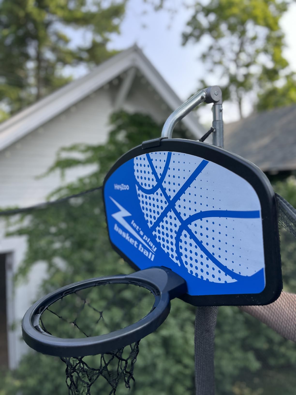 Trampoline Basketball Hoop, with Pump and Mini Balls, Trampoline Accessory customer photo 2