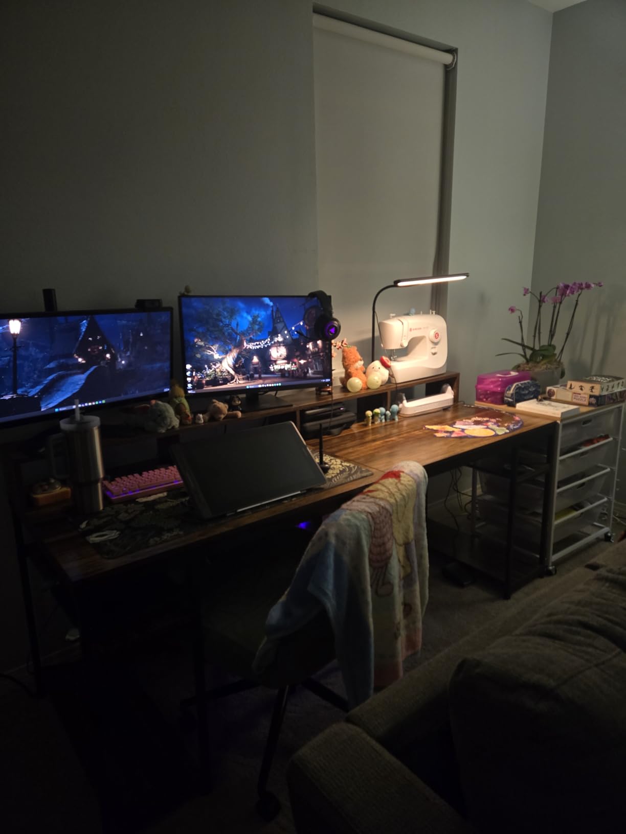 Tribesigns Two Person Desk with Monitor Stand, 78.74