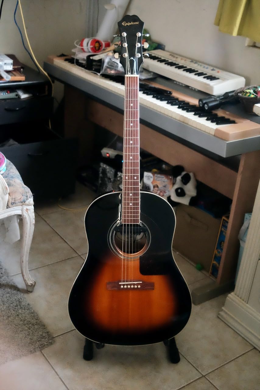 Wireless Acoustic Guitar Pickup Rechargeable Magnetic And Microphone Soundhole Pickup For Acoustic Guitar Build-In Volume Control(Wood Grain) customer photo 1