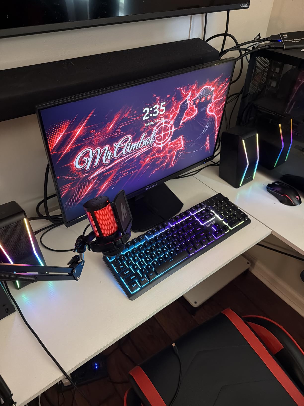 SANSUI Curved Monitor 27 inch 120Hz USB Type-C Computer Monitor | with Speakers Built in丨FHD 1080p丨HDR丨110% sRGB丨1500R丨VESA Compatible,for Tablet,Desktop,Laptop and PC Work Gaming customer photo 2