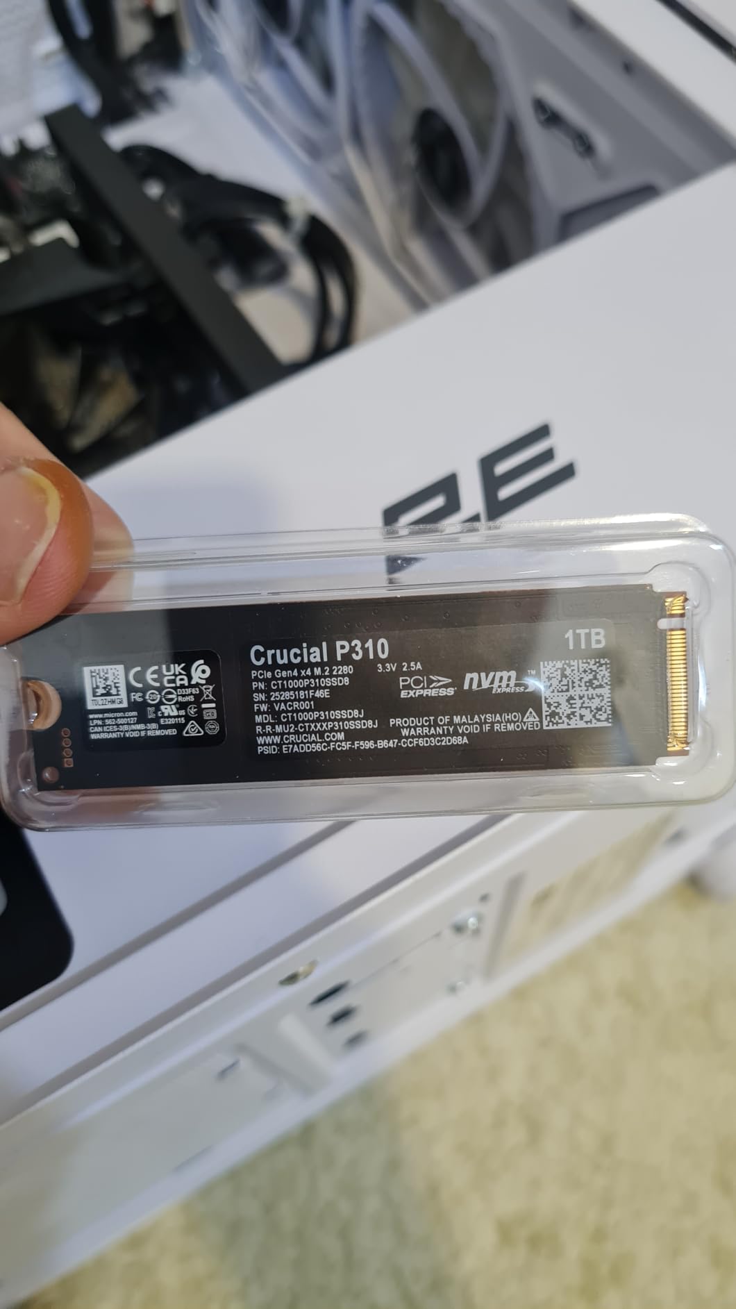 Crucial P310 2TB SSD, PCIe Gen4 NVMe M.2 2280, Up to 7,100MB/s, for Laptop, Desktop (PC), & Handheld Gaming Consoles, Includes Acronis Data Recovery Software, Solid State Drive - CT2000P310SSD801 customer photo 1