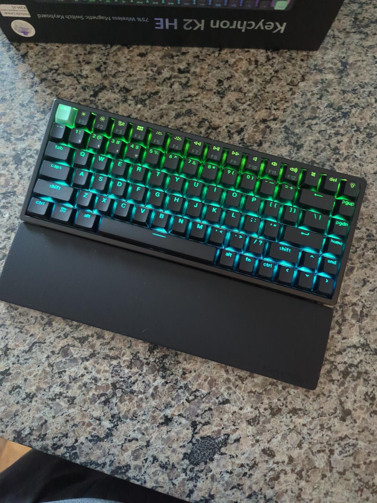 Keychron K2 HE Rapid Trigger Wireless Magnetic Custom Keyboard | Hall Effect Gateron Double-Rail Magnetic Switch, QMK 2.4 GHz Bluetooth 5.2 RGB Compatible with Mac Windows Linux - Aluminum customer photo 1