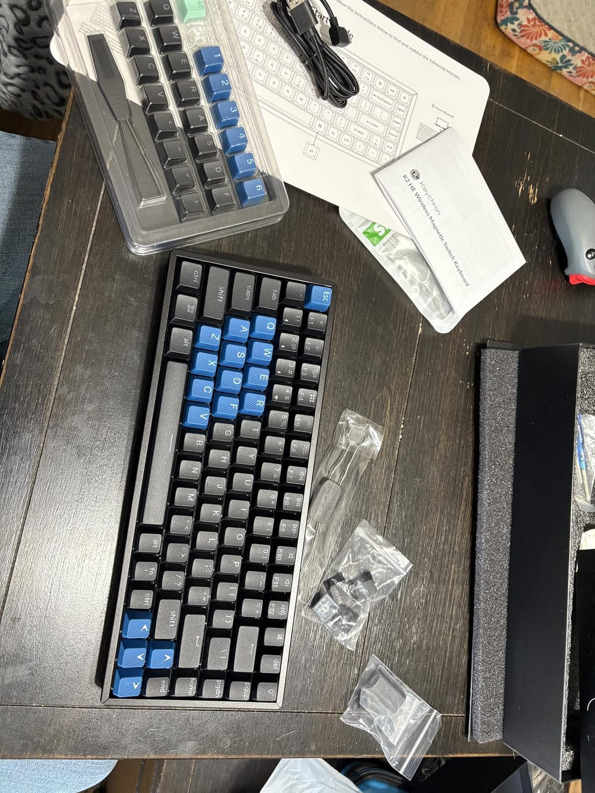 Keychron K2 HE Rapid Trigger Wireless Magnetic Custom Keyboard | Hall Effect Gateron Double-Rail Magnetic Switch, QMK 2.4 GHz Bluetooth 5.2 RGB Compatible with Mac Windows Linux - Aluminum customer photo 2