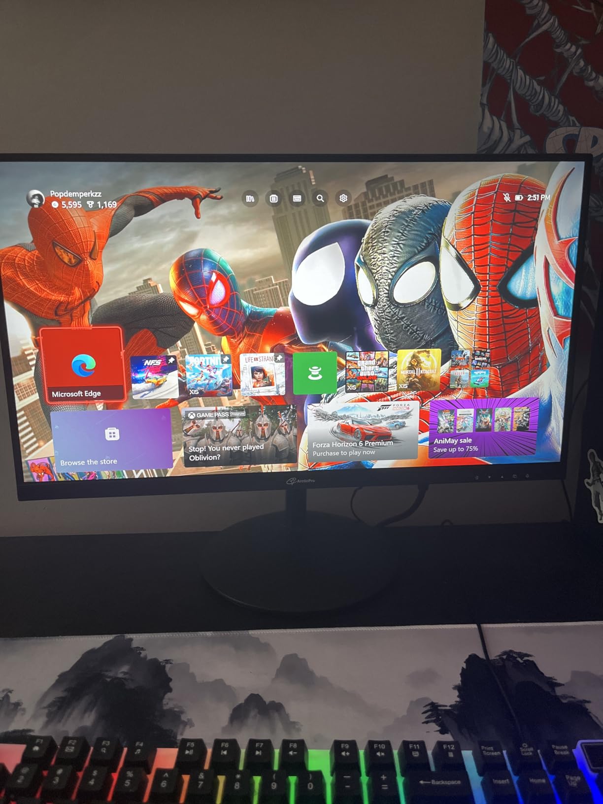 ArcticPro 22 Inch Gaming Monitor 144Hz, FHD Computer Monitor, 105% sRGB | 1080p, 4000:1 Contrast, 3-Sided Frameless, Ultra Slim, VESA Mount, Eye Care, HDMI, VGA customer photo 1
