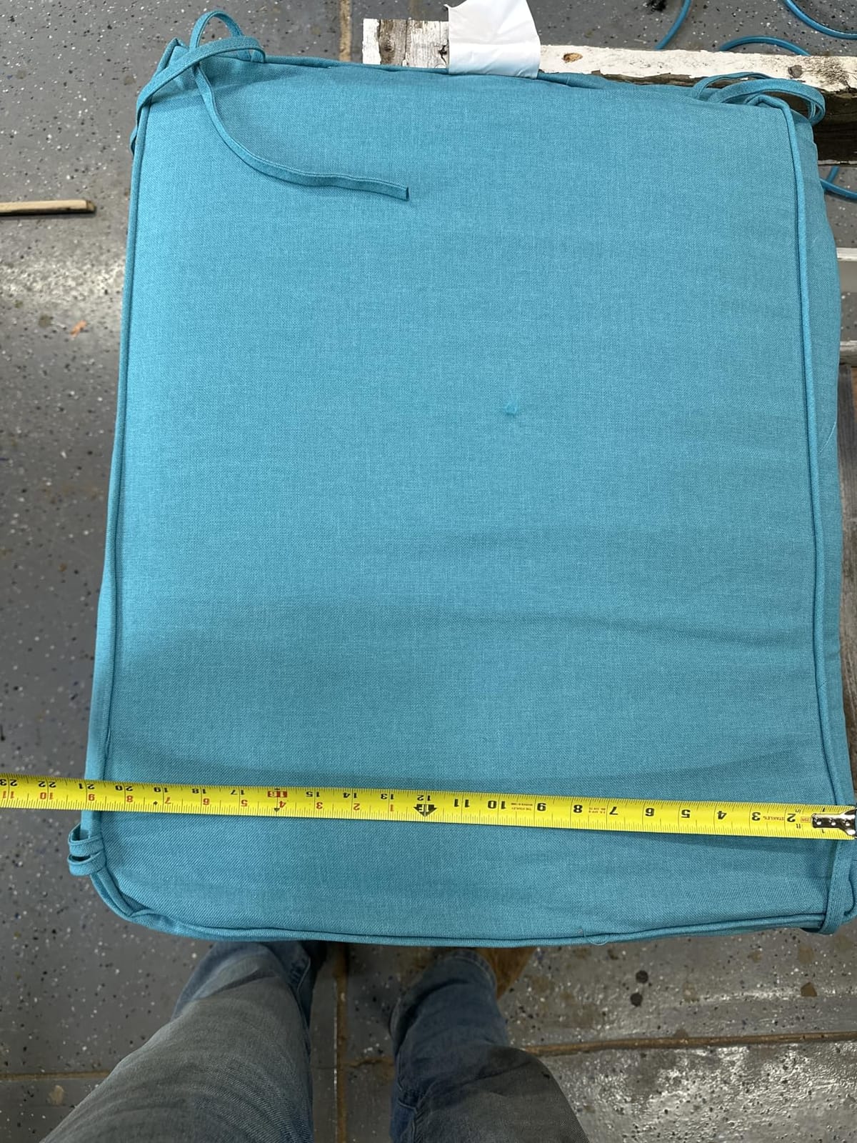 Olefin Deep Seat Cushion Set of 2, Water Resistant Patio Navy Blue 23x26x4 customer photo 2