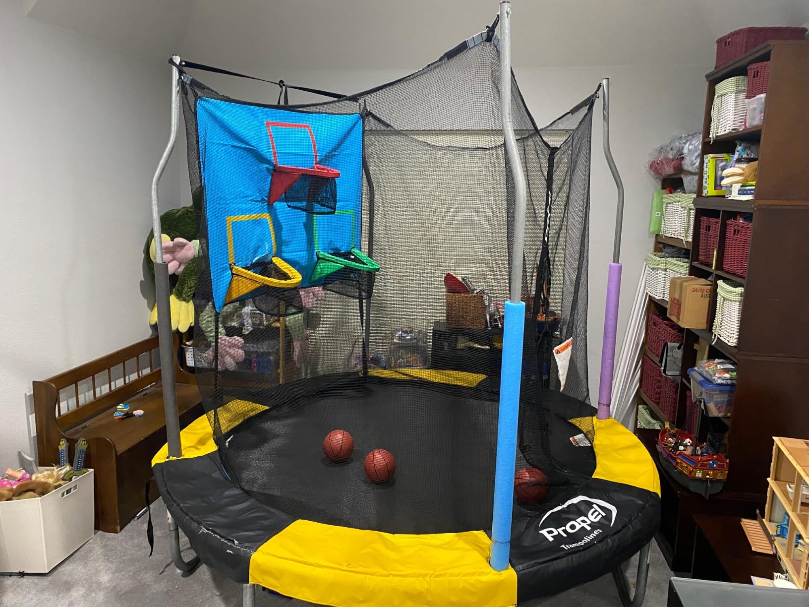 Trampoline Basketball Hoop with 3 Hoops and 3 Balls customer photo 1
