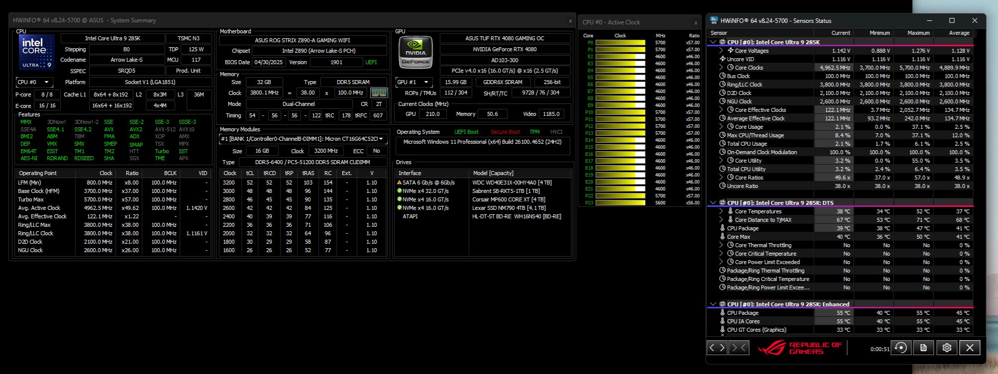 Intel® Core™ Ultra 9 Processor 285K 24 cores (8 P-cores + 16 E-cores) up to 5.7 GHz customer photo 1
